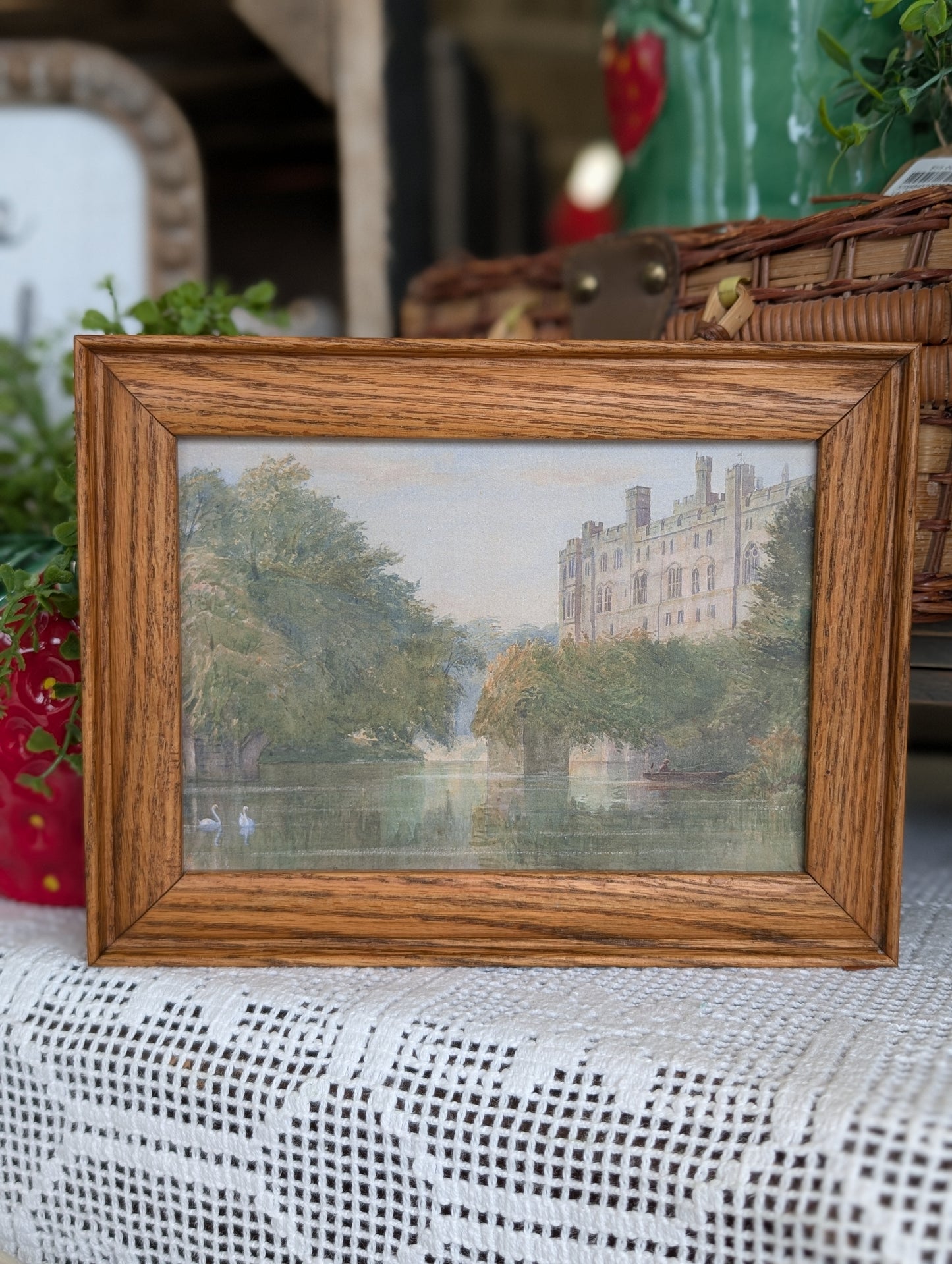 Small framed castle print