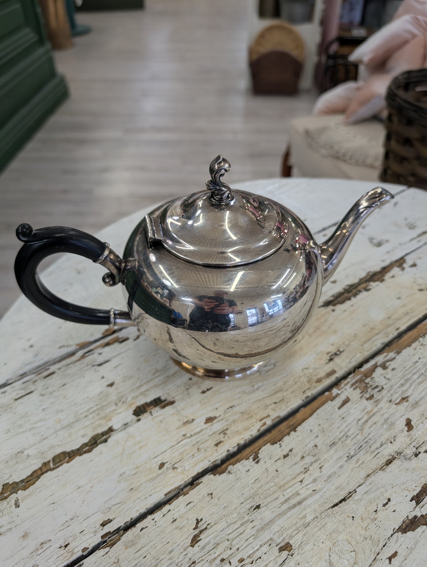 Silver plated teapot