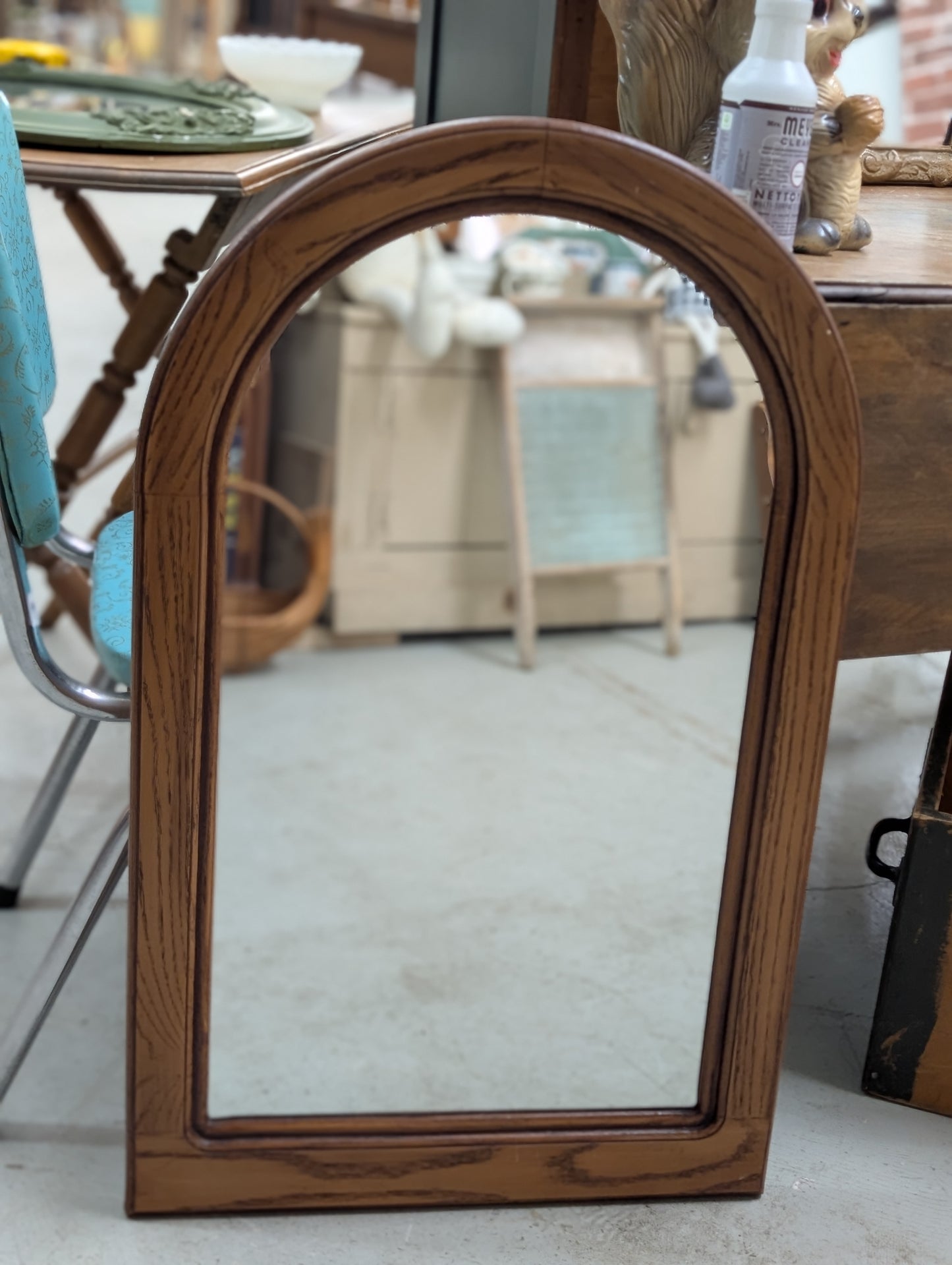 Arch framed mirror
