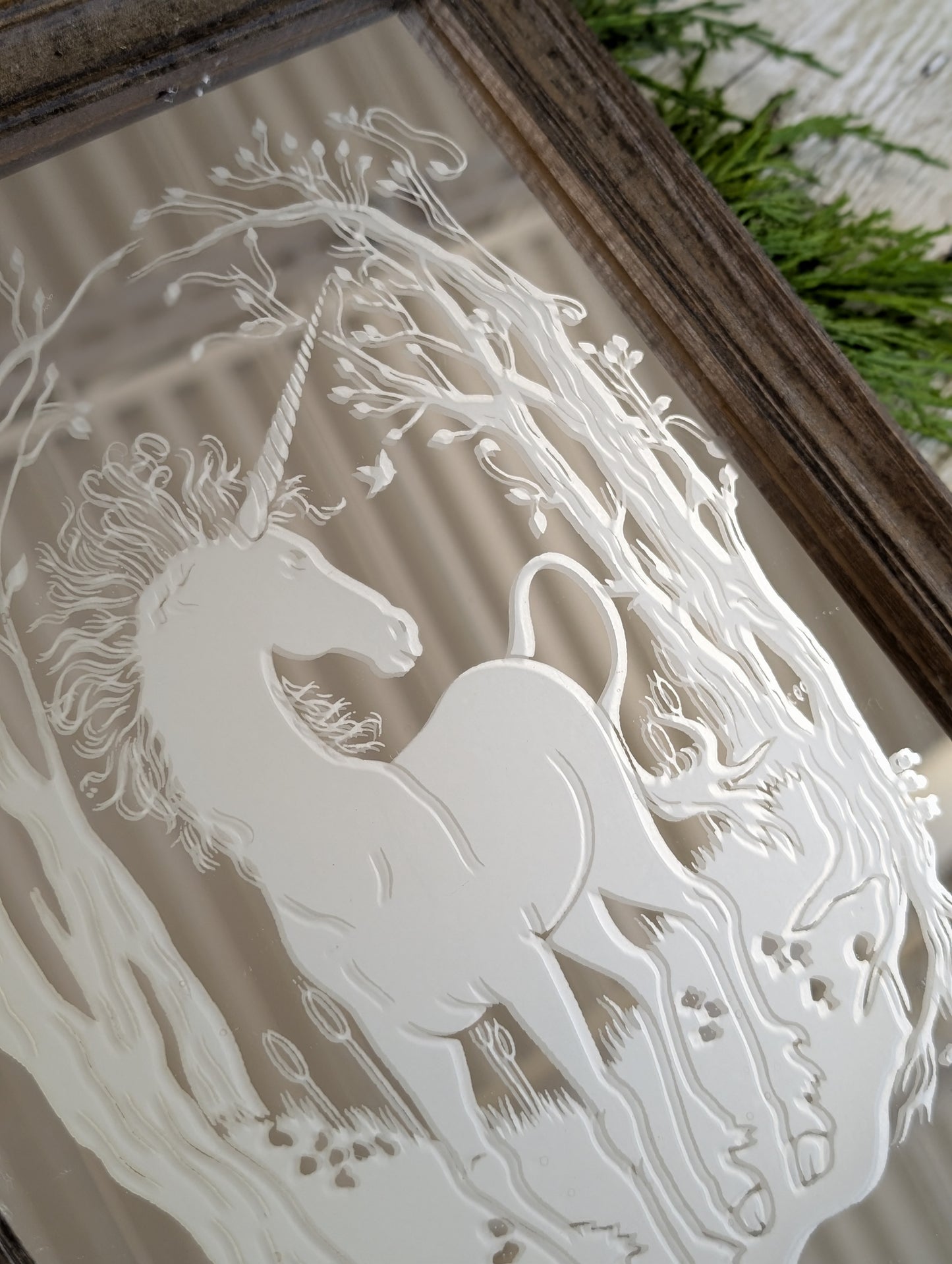 Unicorn wall mirror