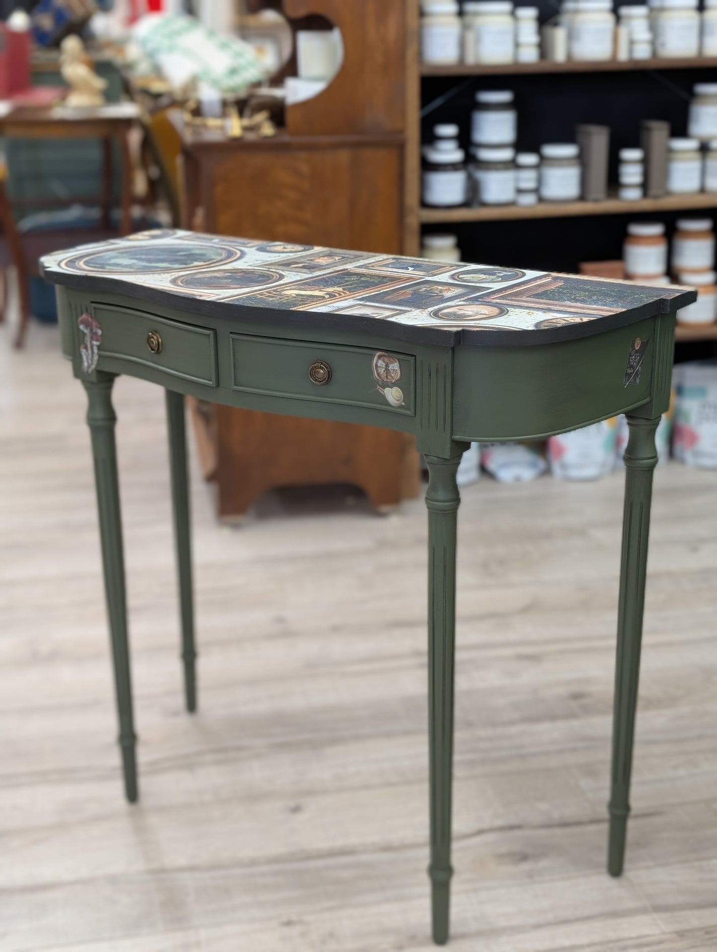 Green Hall Table