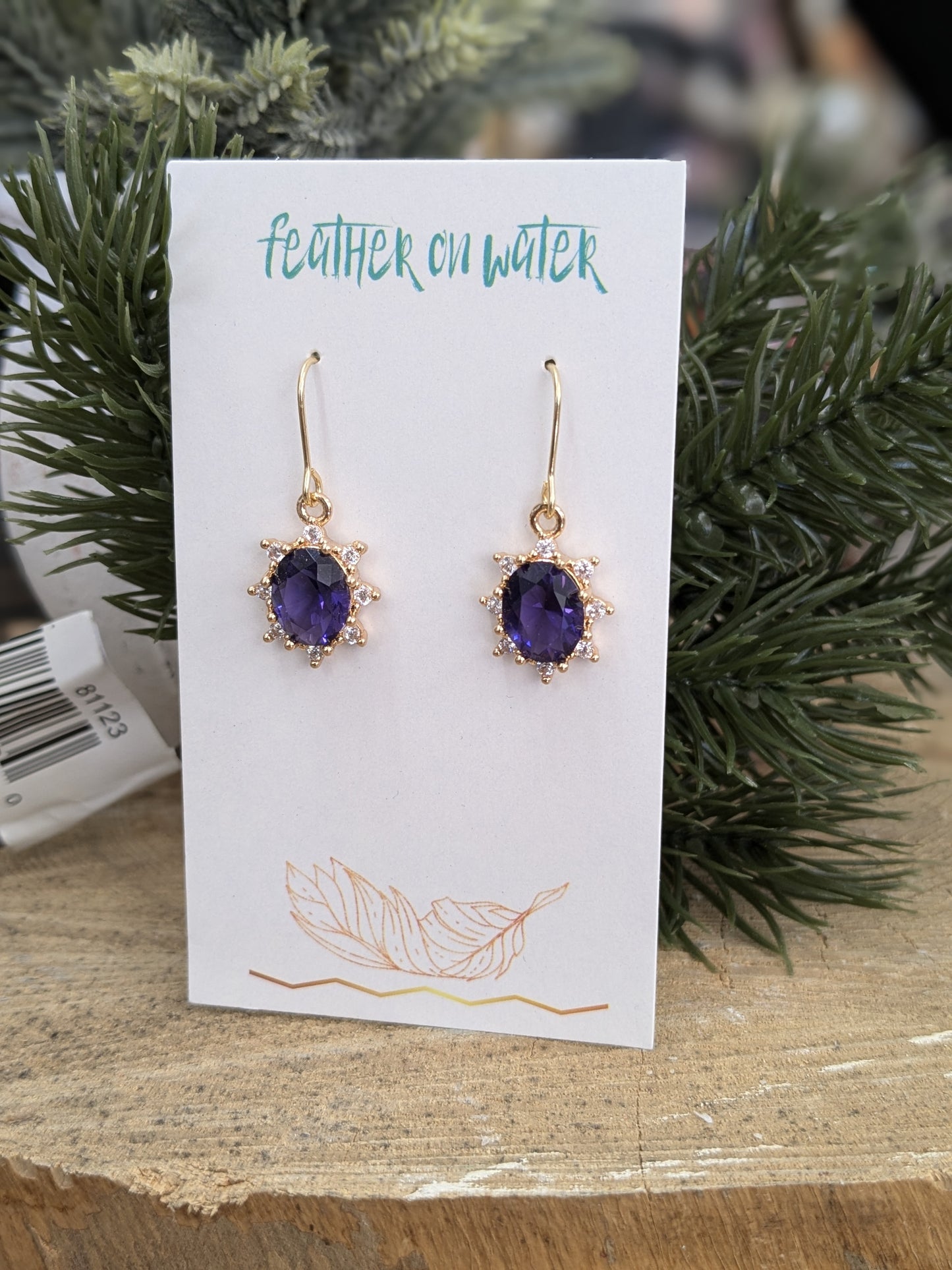 Oval Starburst Earring
