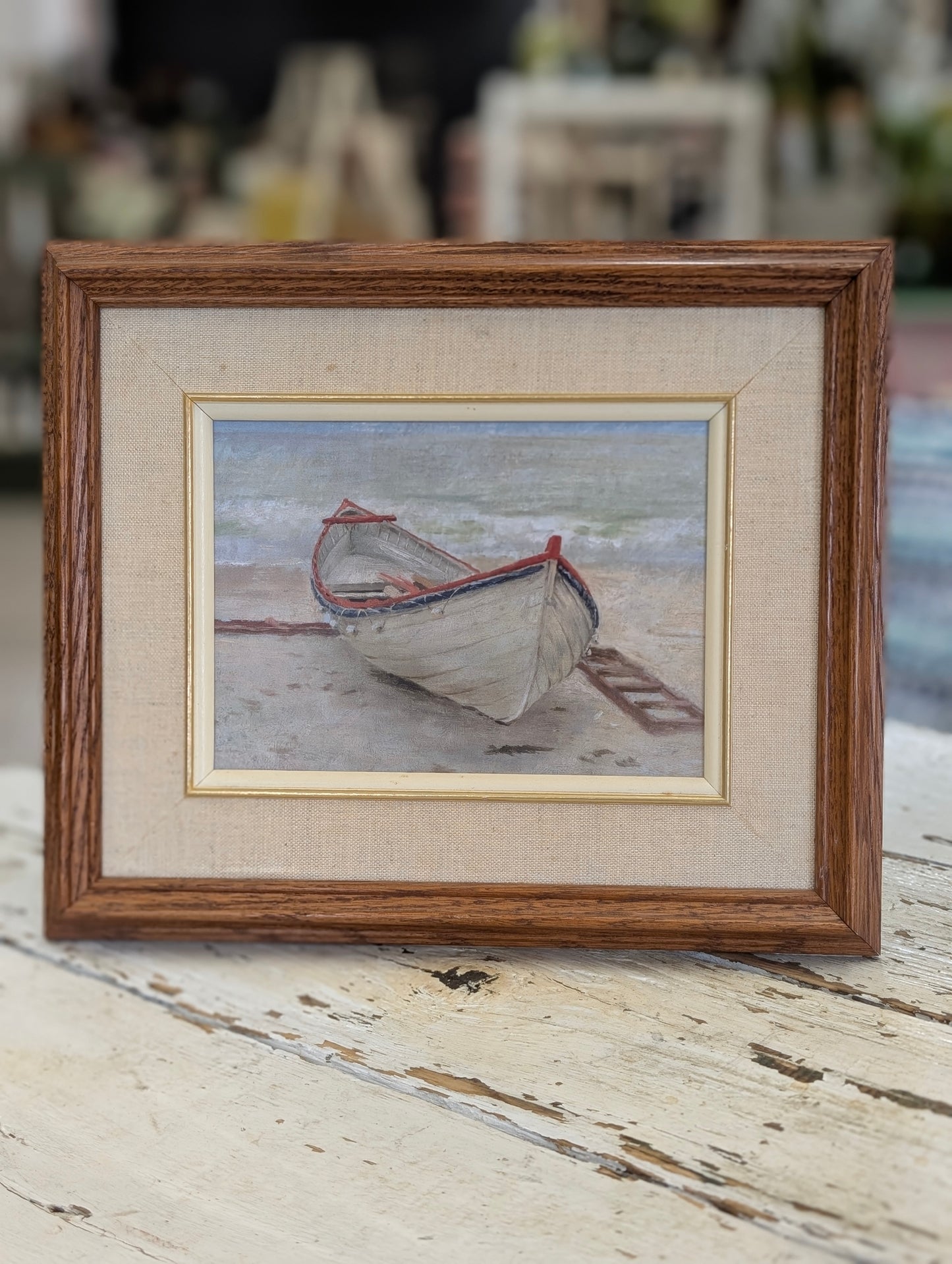 Boat on beach print