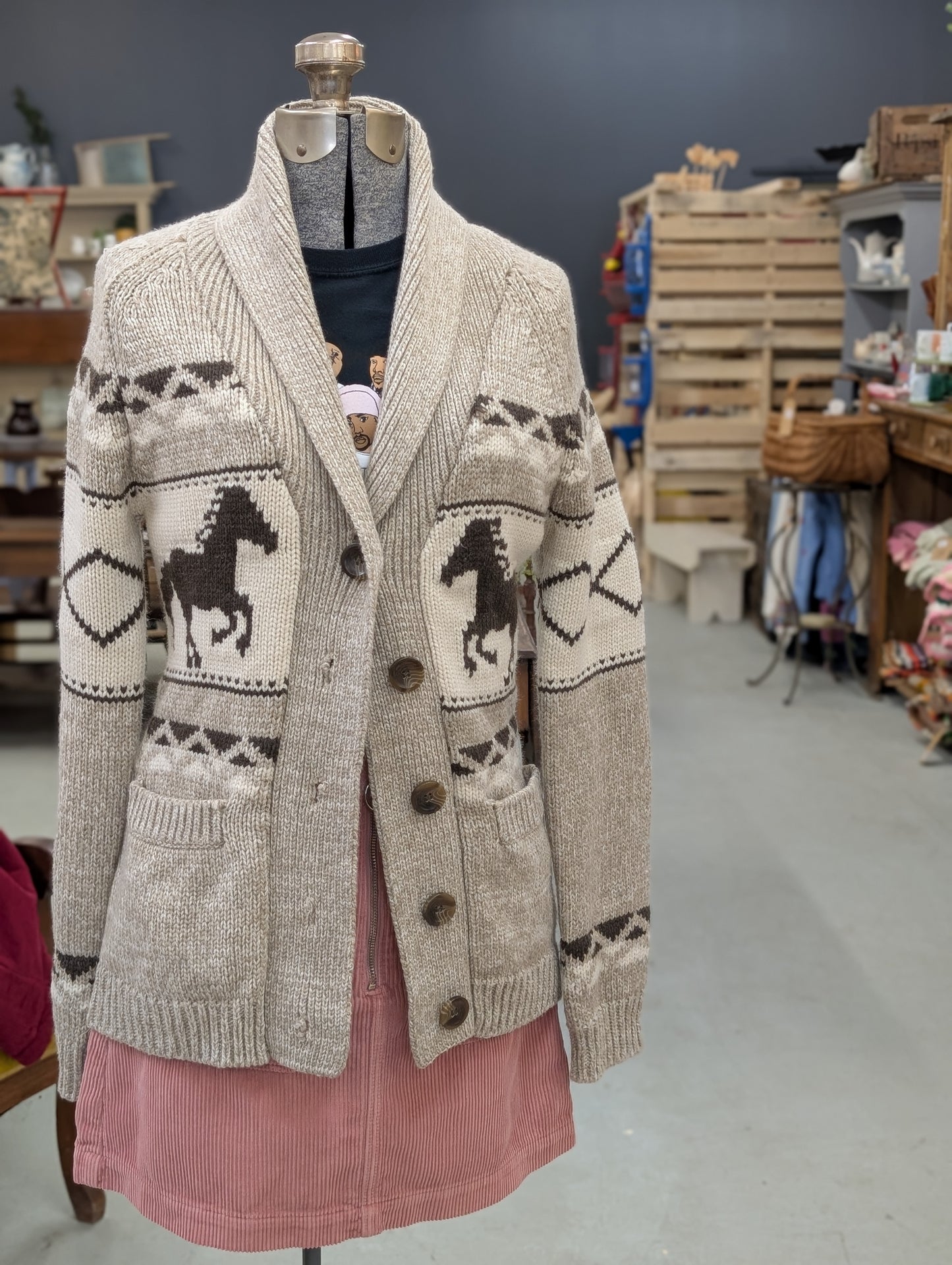Horse cowichan sweater