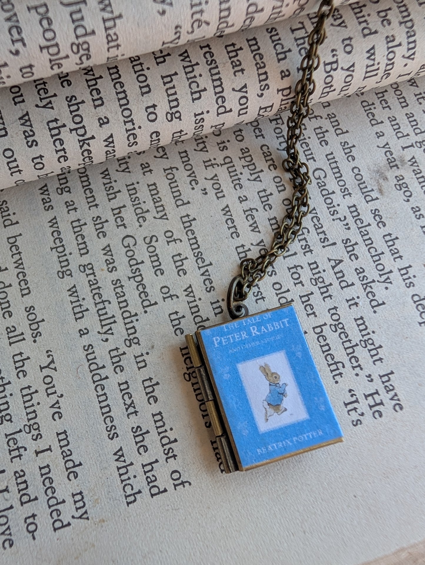 Book locket necklace