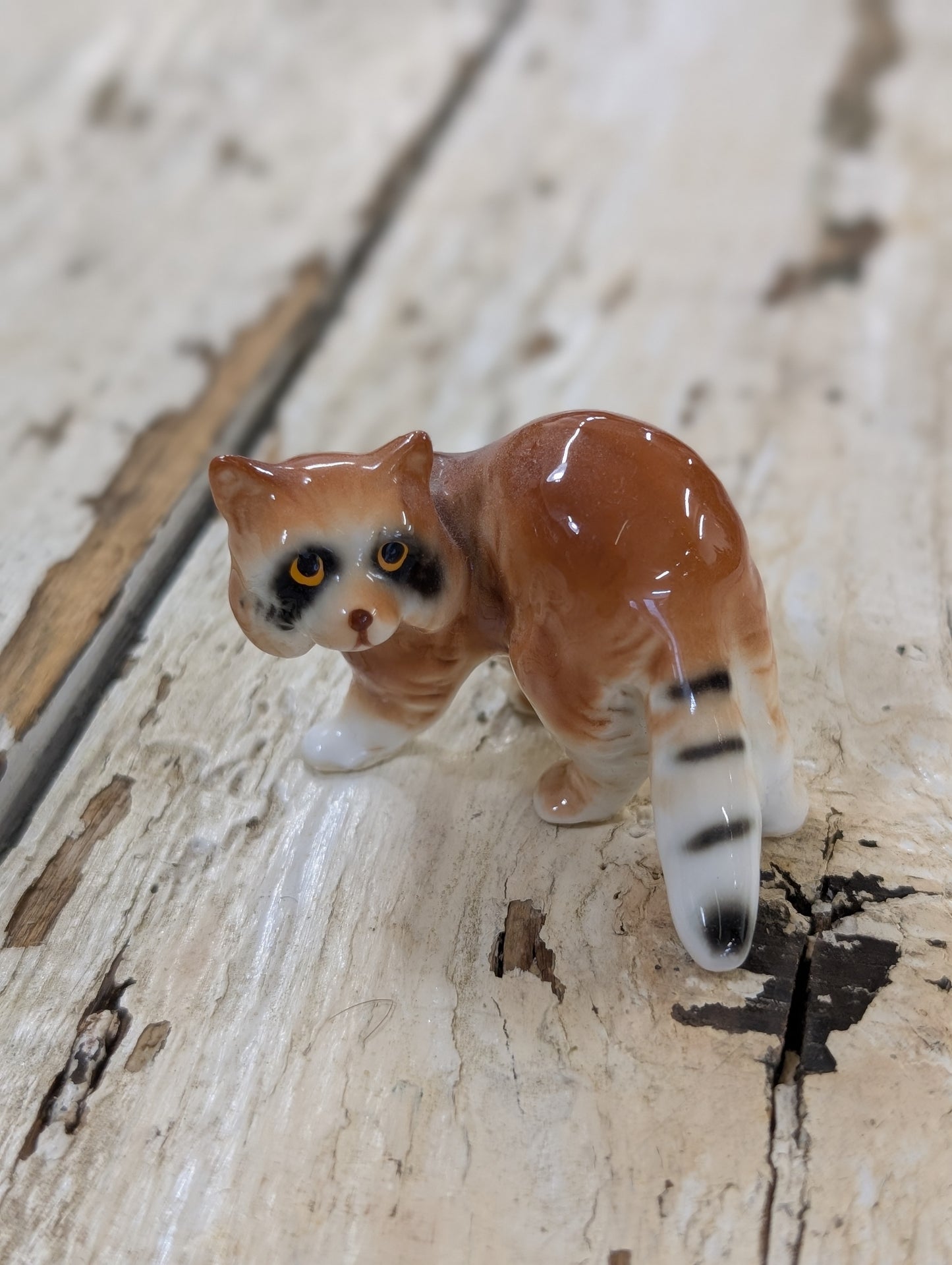 Small ceramic raccoon
