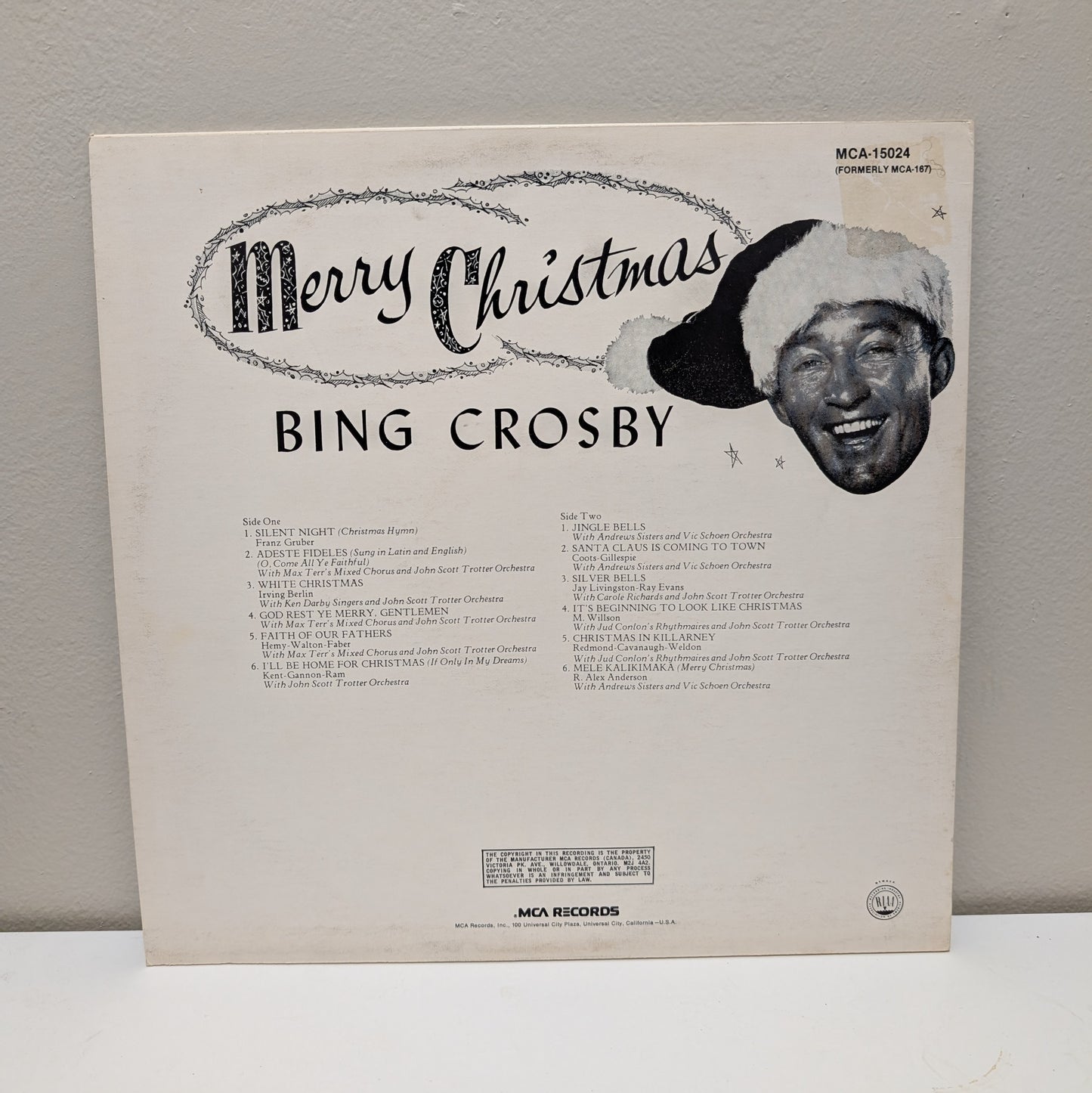 Bing Crosby Merry Christmas LP (1973, MCA)