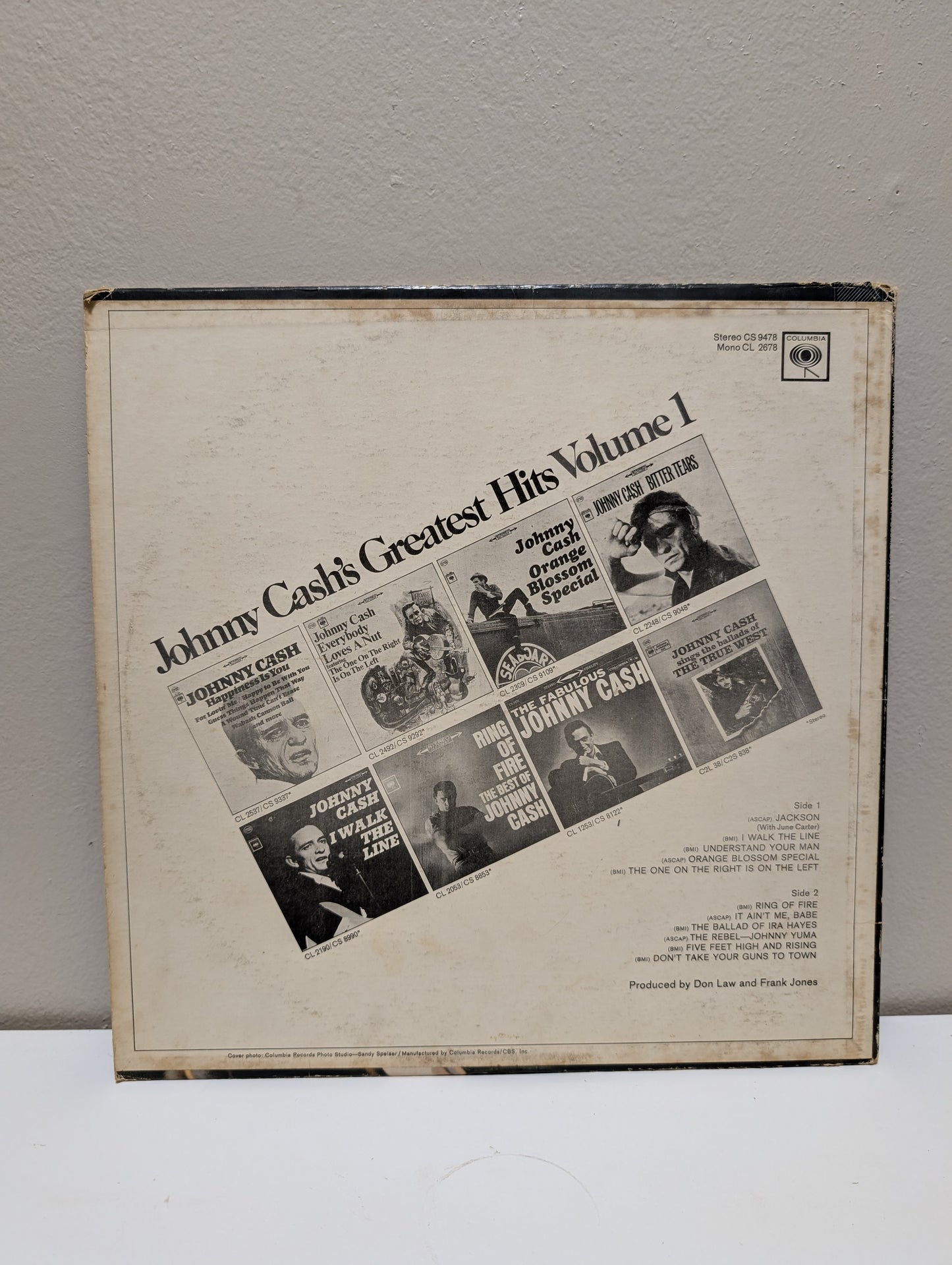 Johnny Cash's Greatest Hits Vol 1 LP