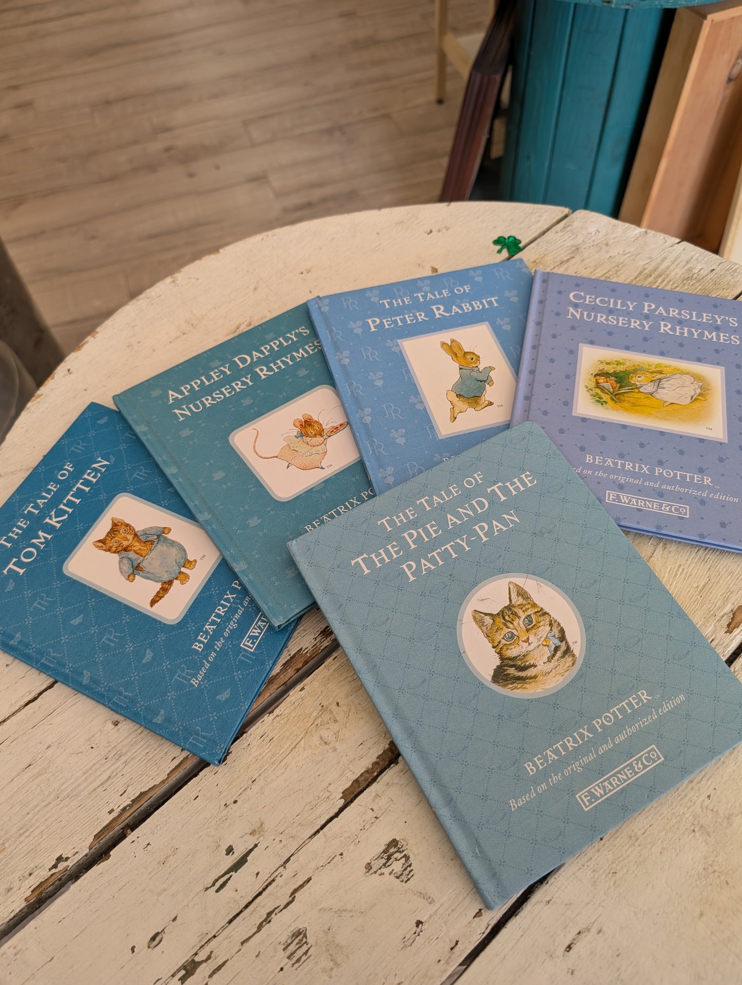 Set of Beatrix potter books -Blue
