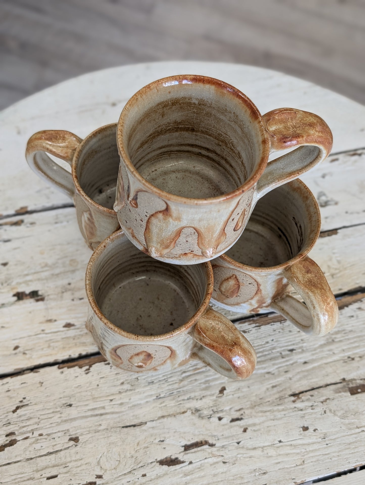 Brown pottery mug