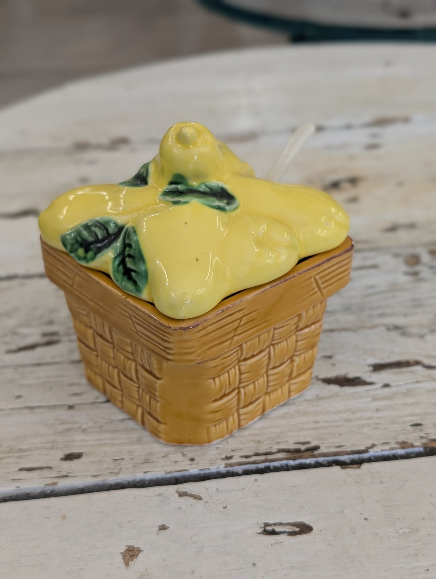 Pear ceramic Jam Jar