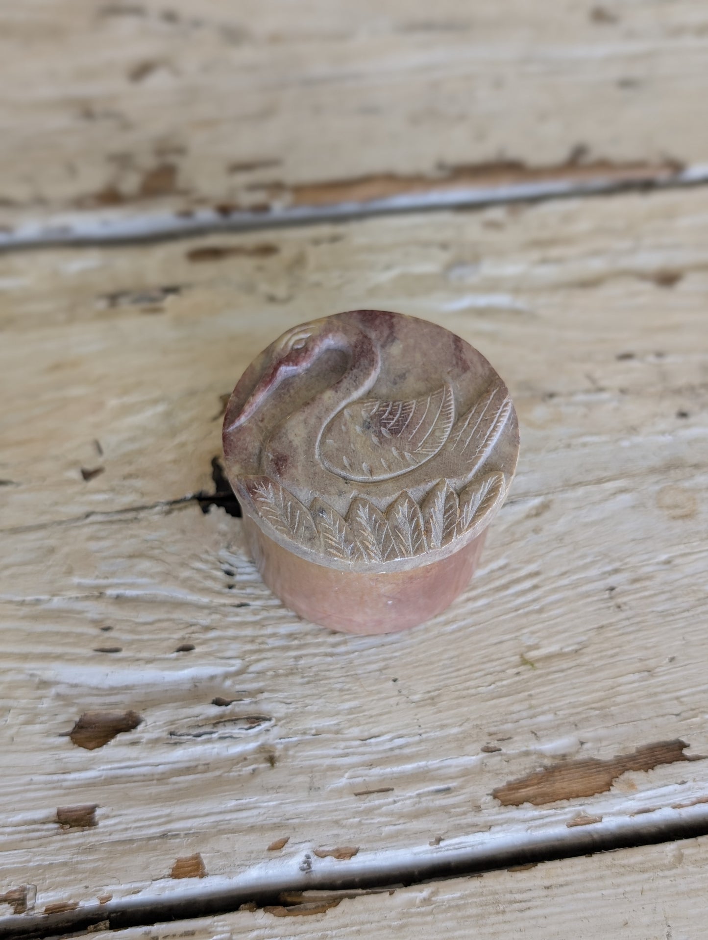 Small stone carved container
