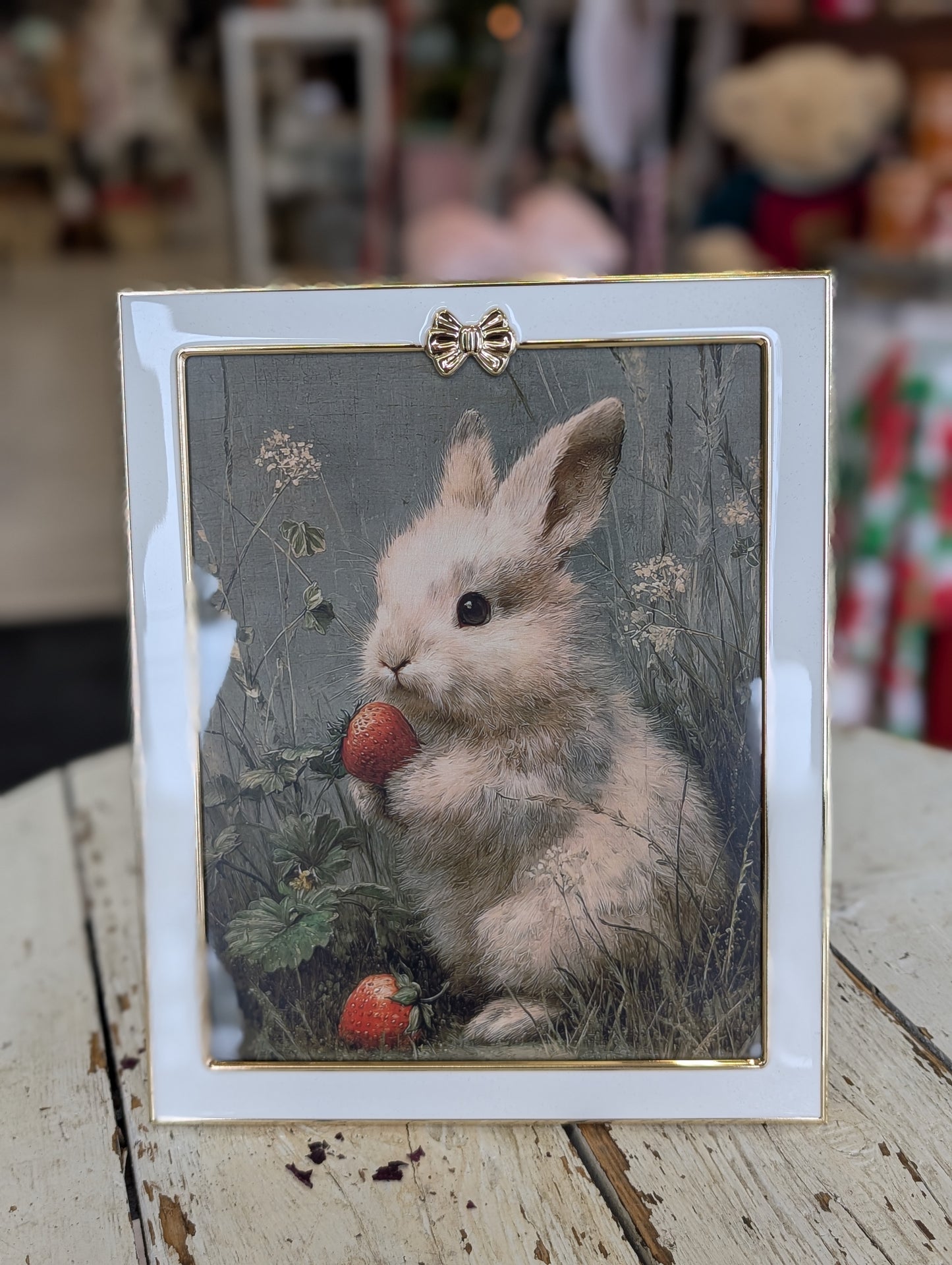 Bunny with strawberry frame
