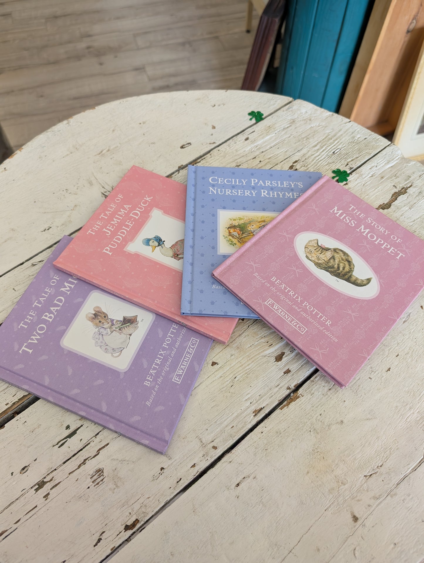 Set of Beatrix potter books -pastel