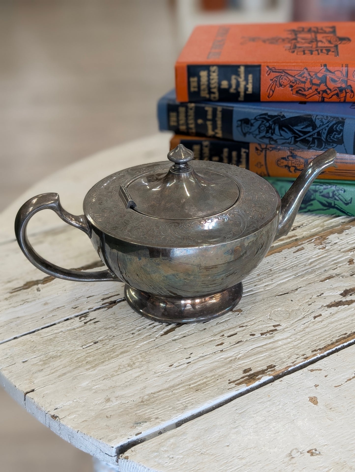 Silver teapot