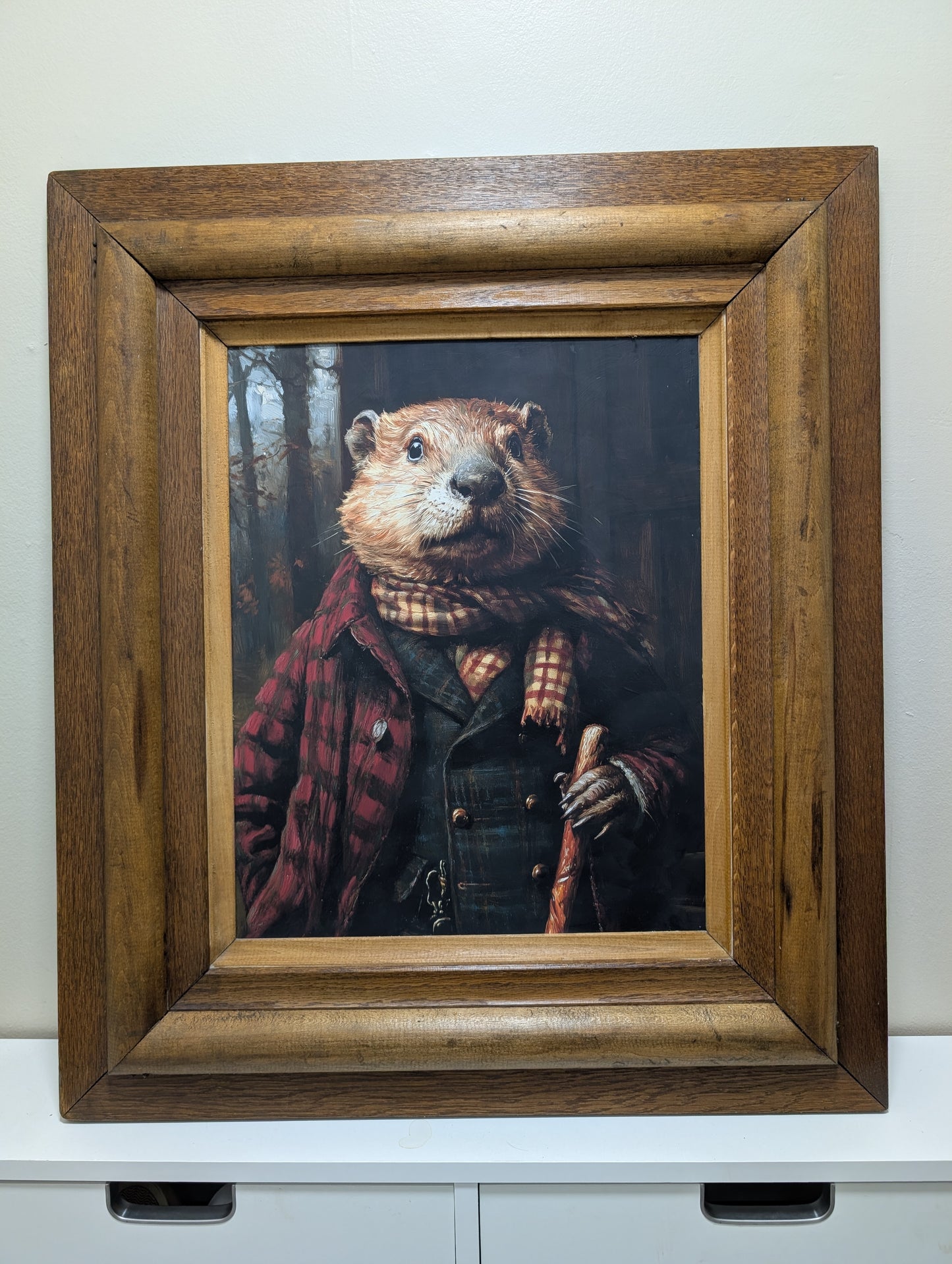Framed dapper Beaver Print
