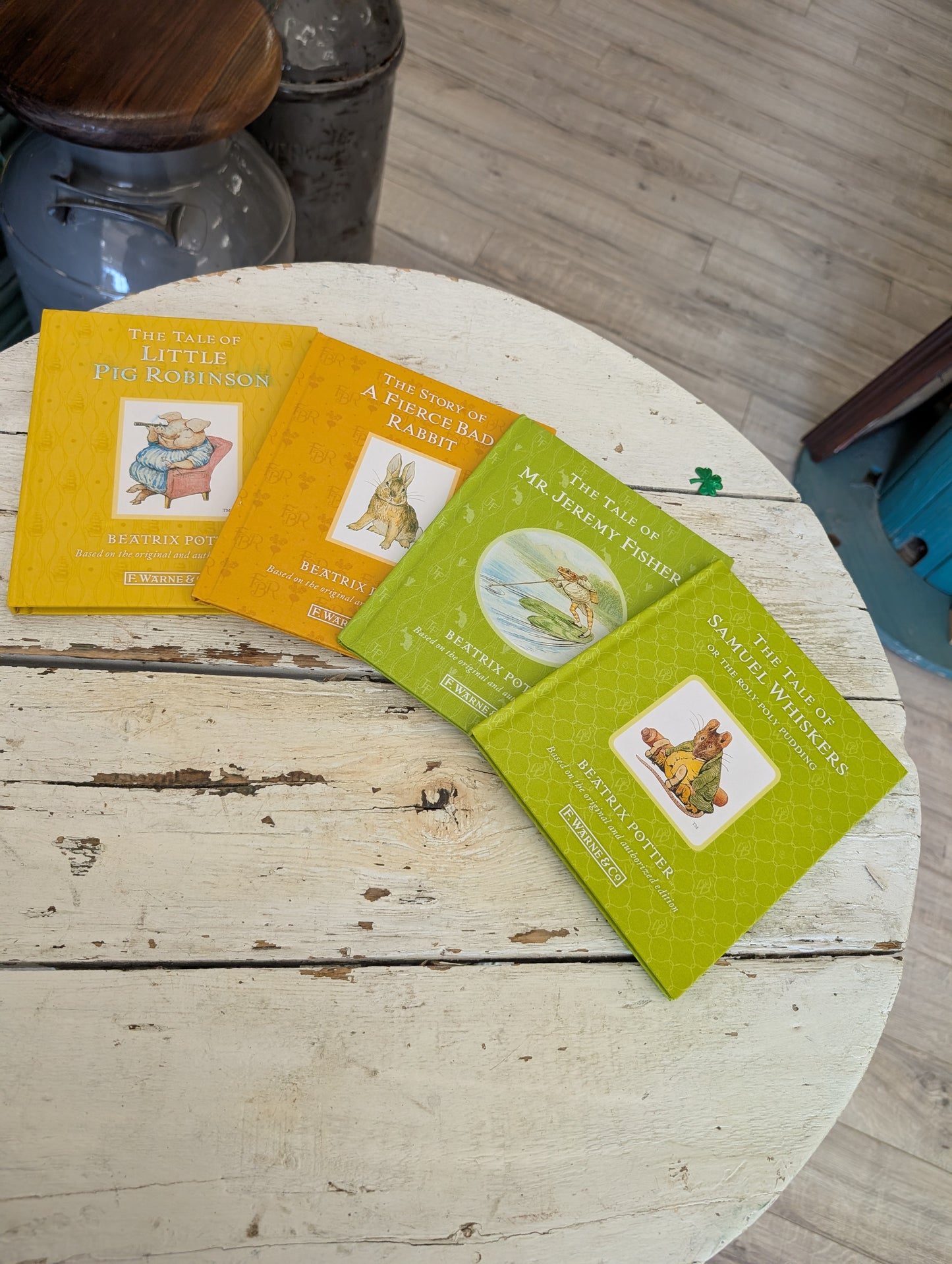Set of Beatrix potter books - yellow / Green