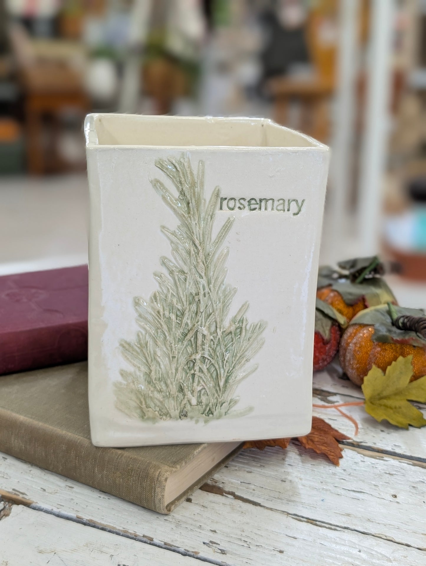 Pottery crafts ntainer rosemary