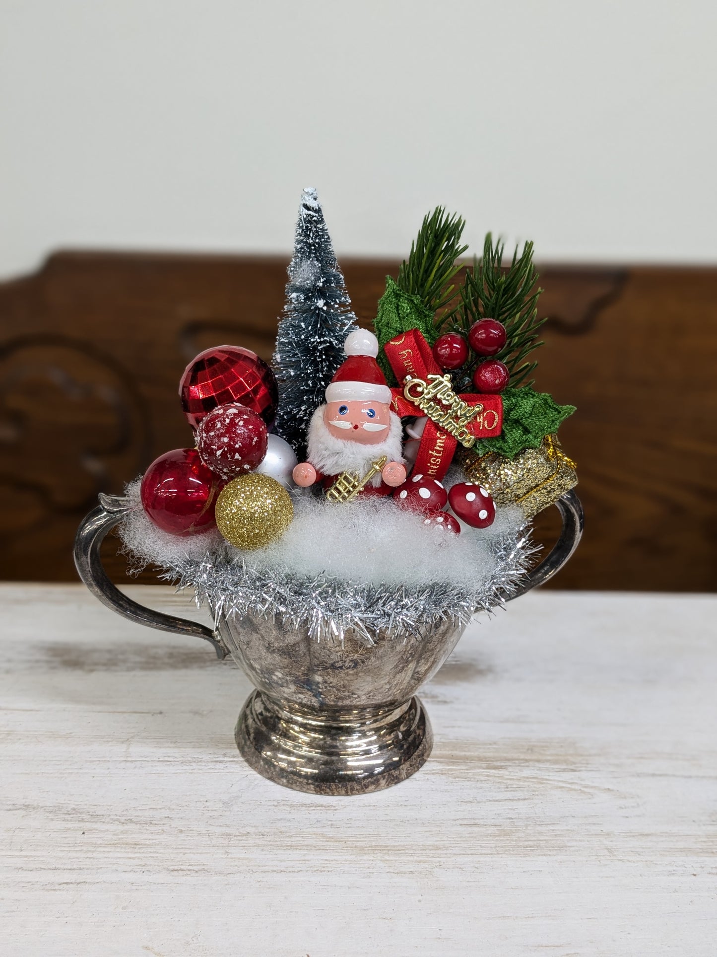 Santa merry Christmas creamer