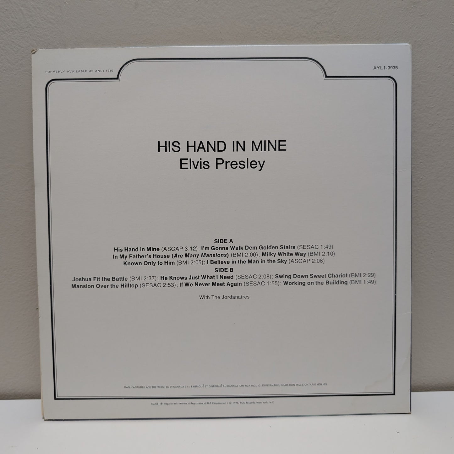 Elvis Presley His Hand In Mine (1970 Reissue) LP