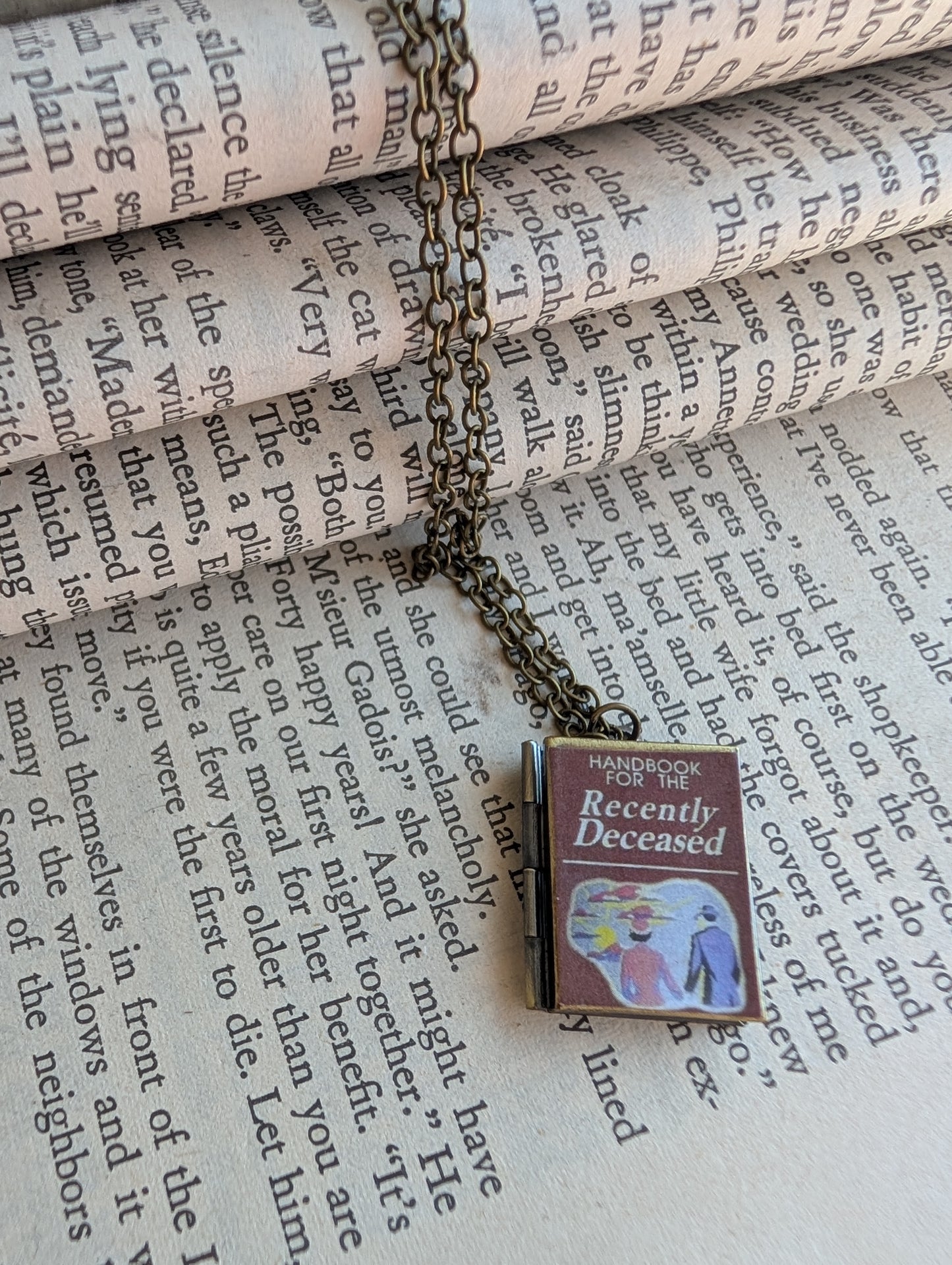 Book locket necklace