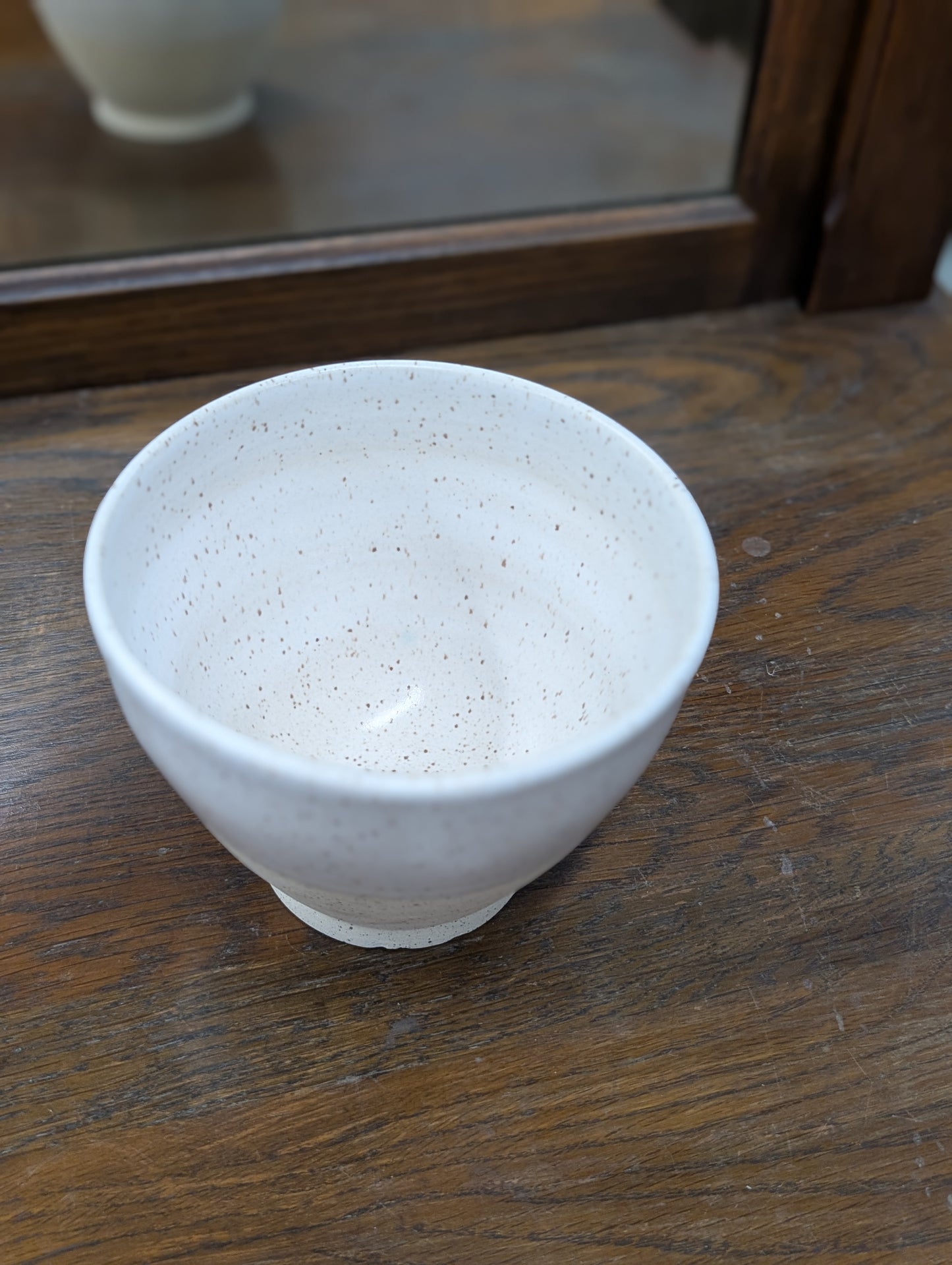 White pottery bowl