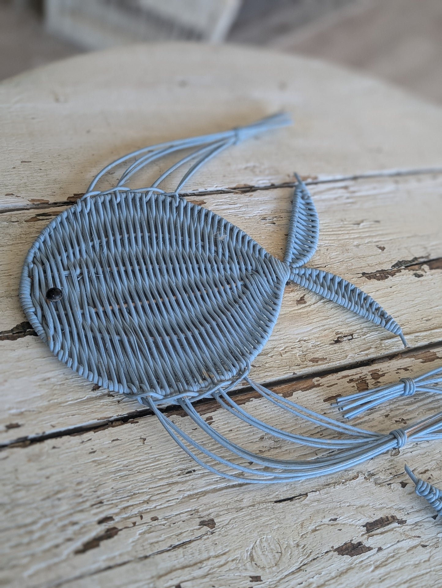 Vintage whicker fish set