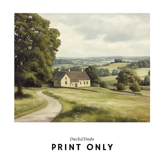 House on lane print