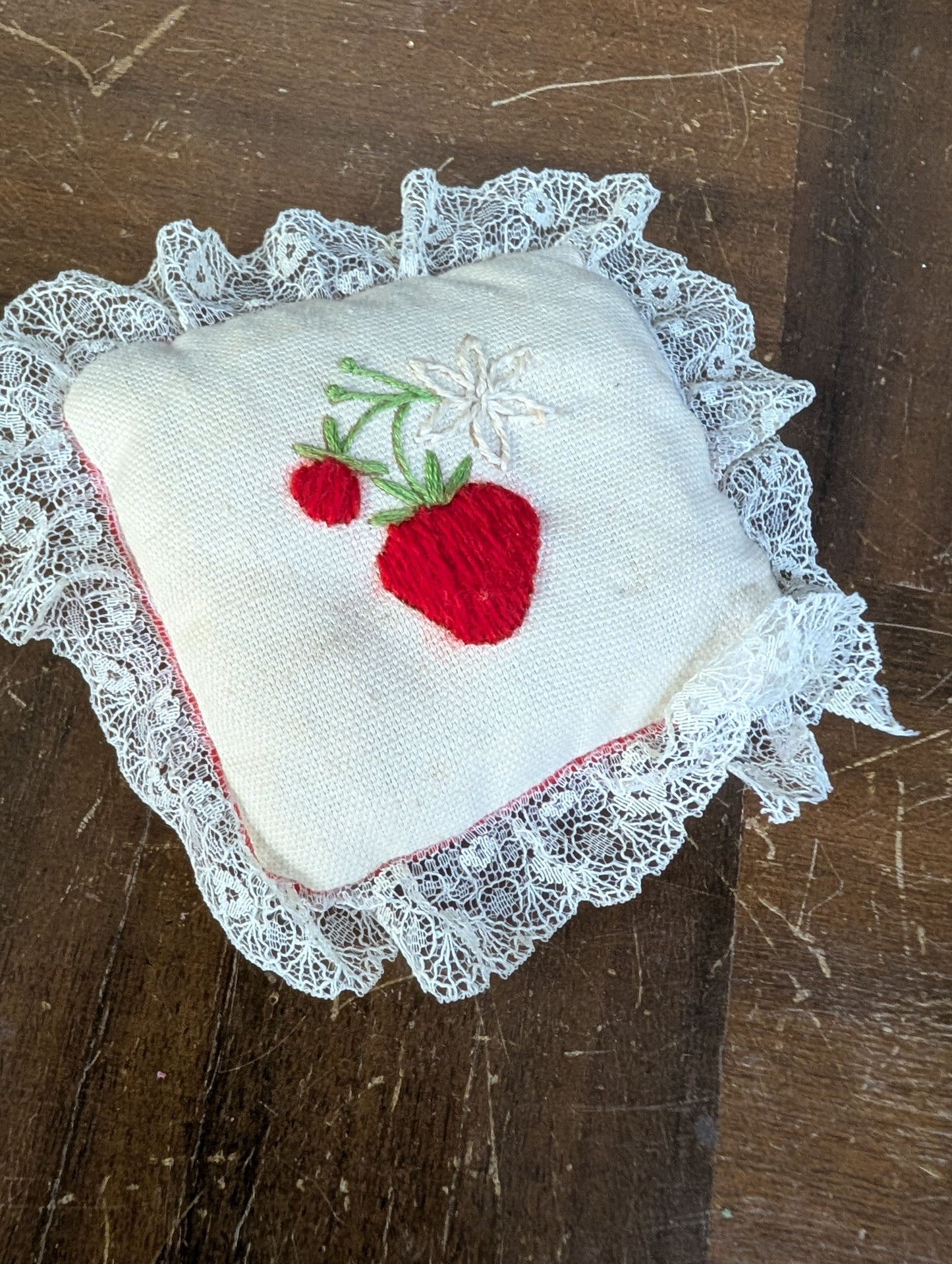 Miniature strawberry pillow