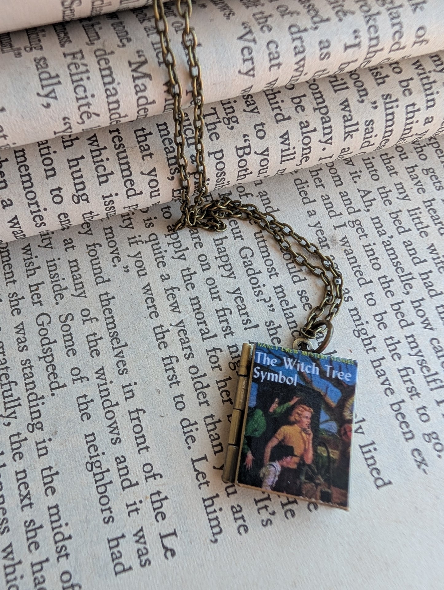 Book locket necklace
