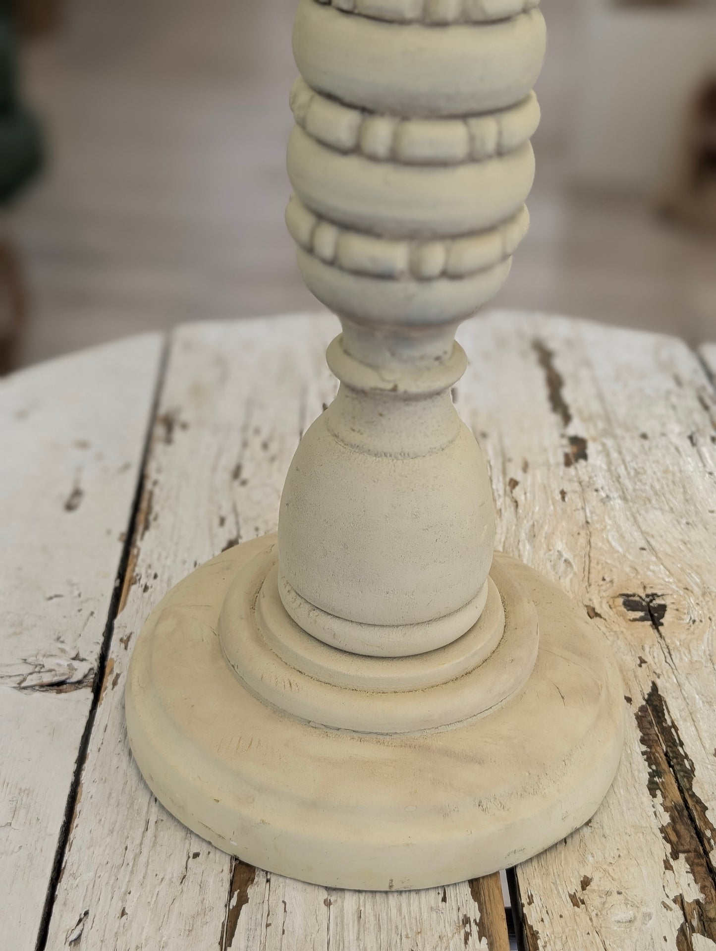 Large rustic candle stick holder