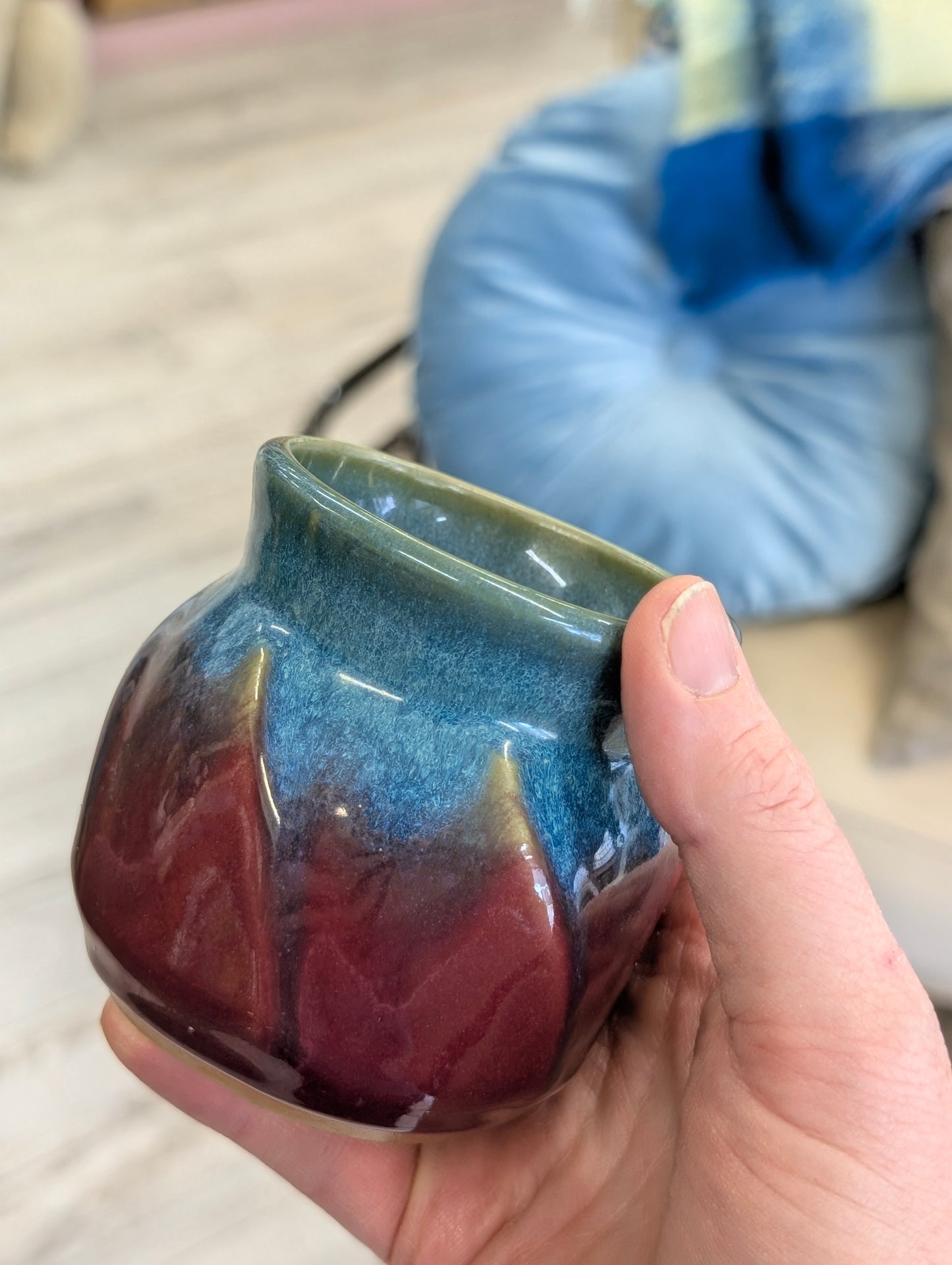 Small pottery container