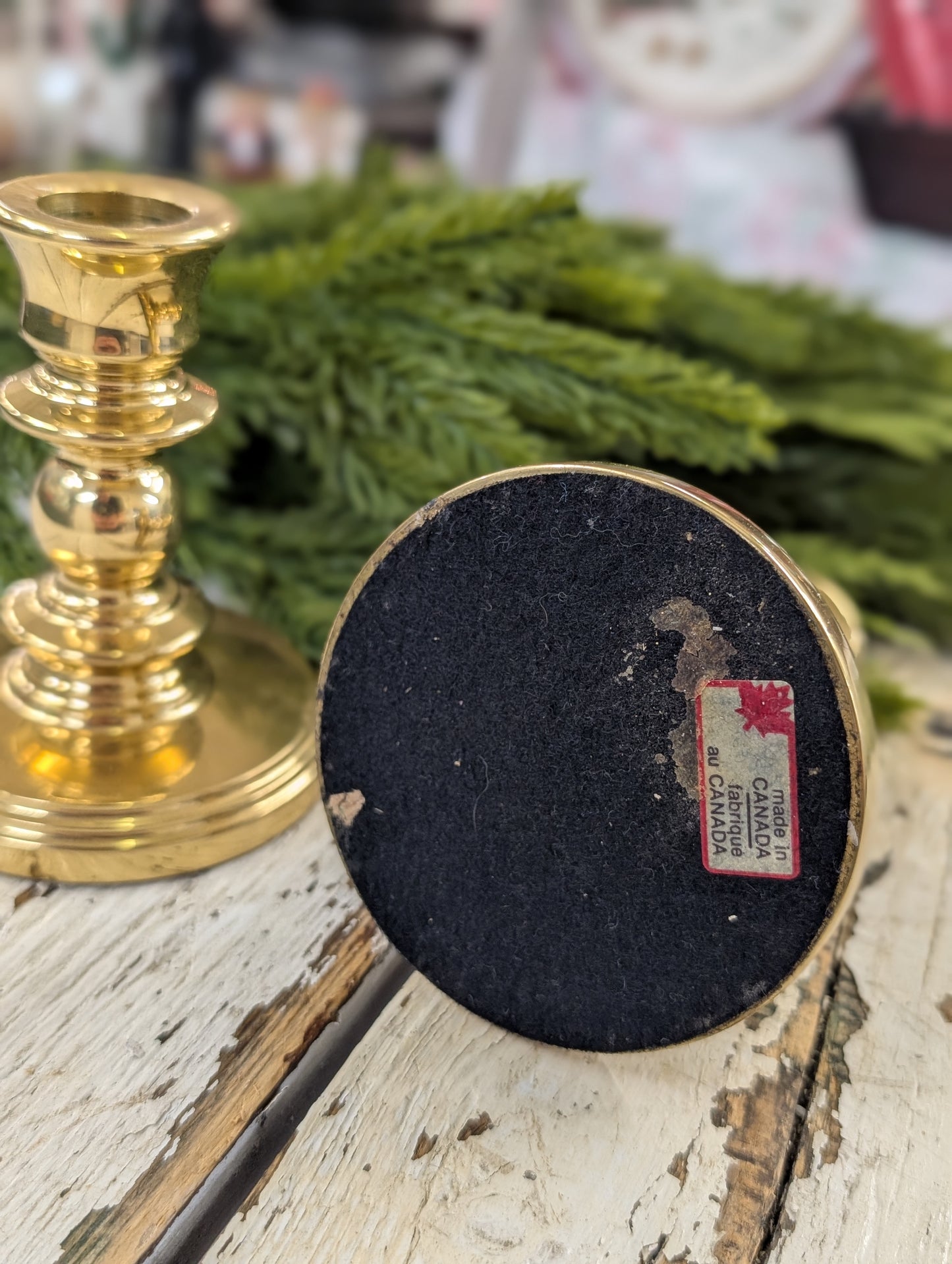 Pair of brass candle stick holders