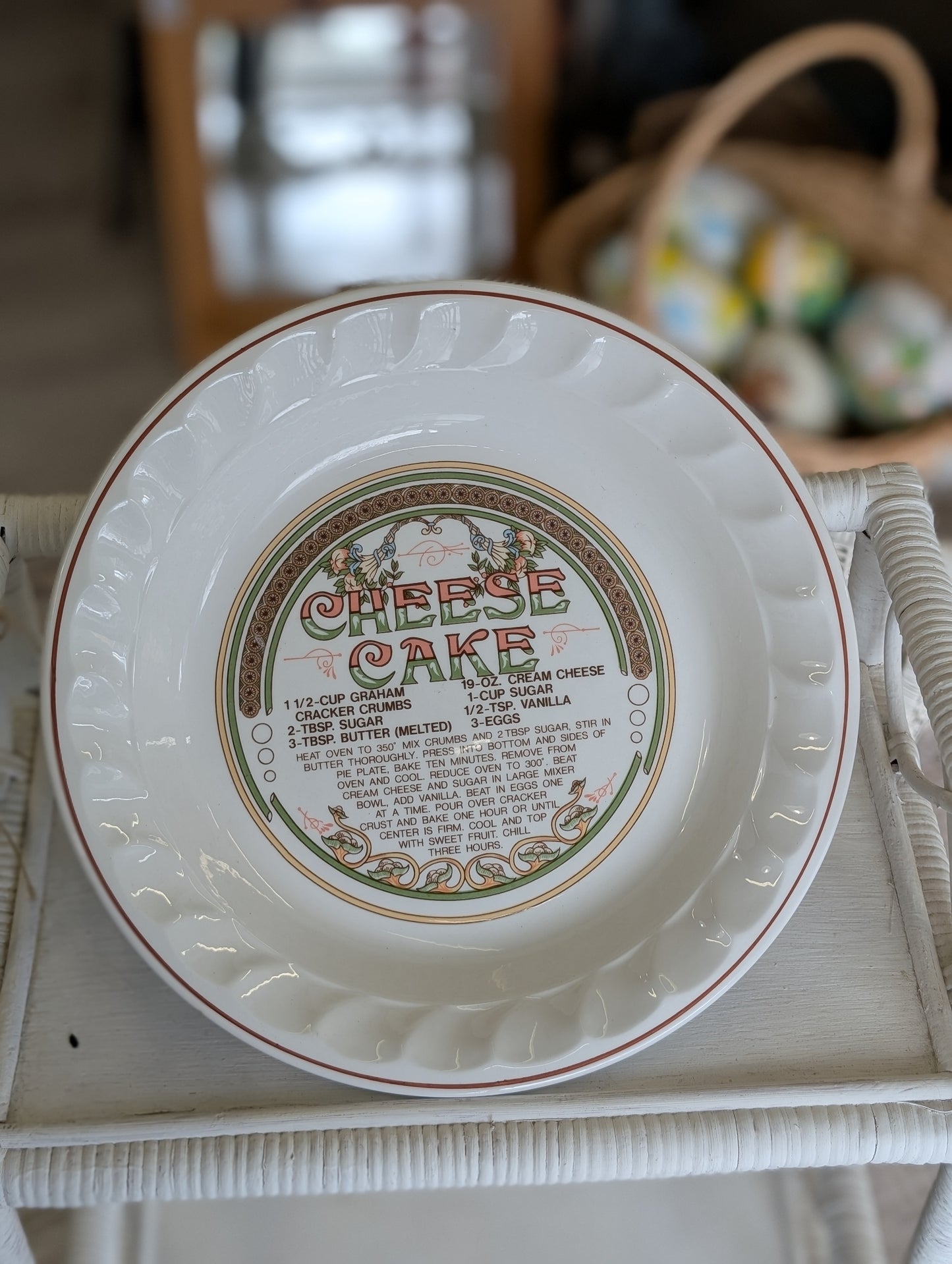 Cheese cake pie plate