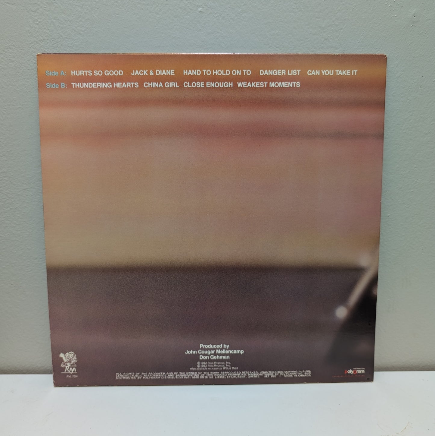 John Cougar American Fool LP