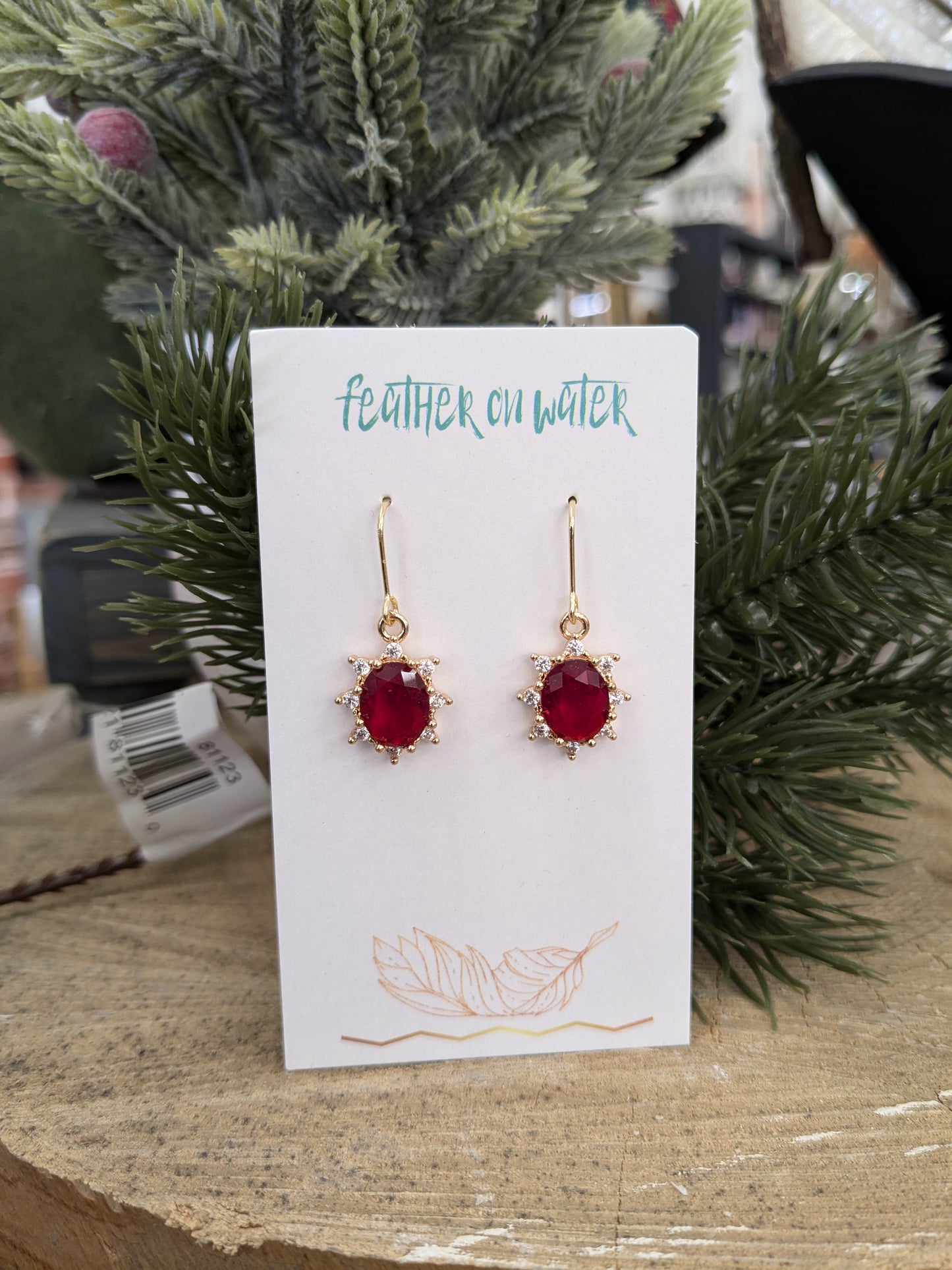 Oval Starburst Earring