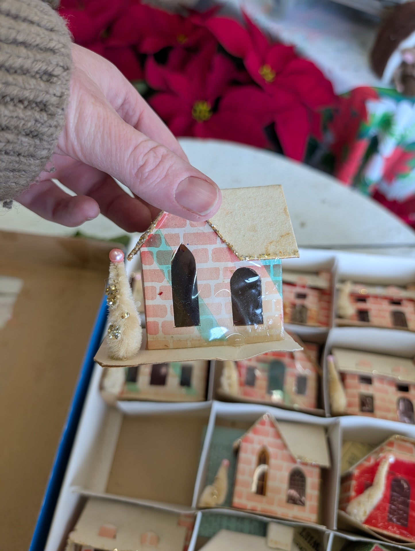 Set of 12 putz houses