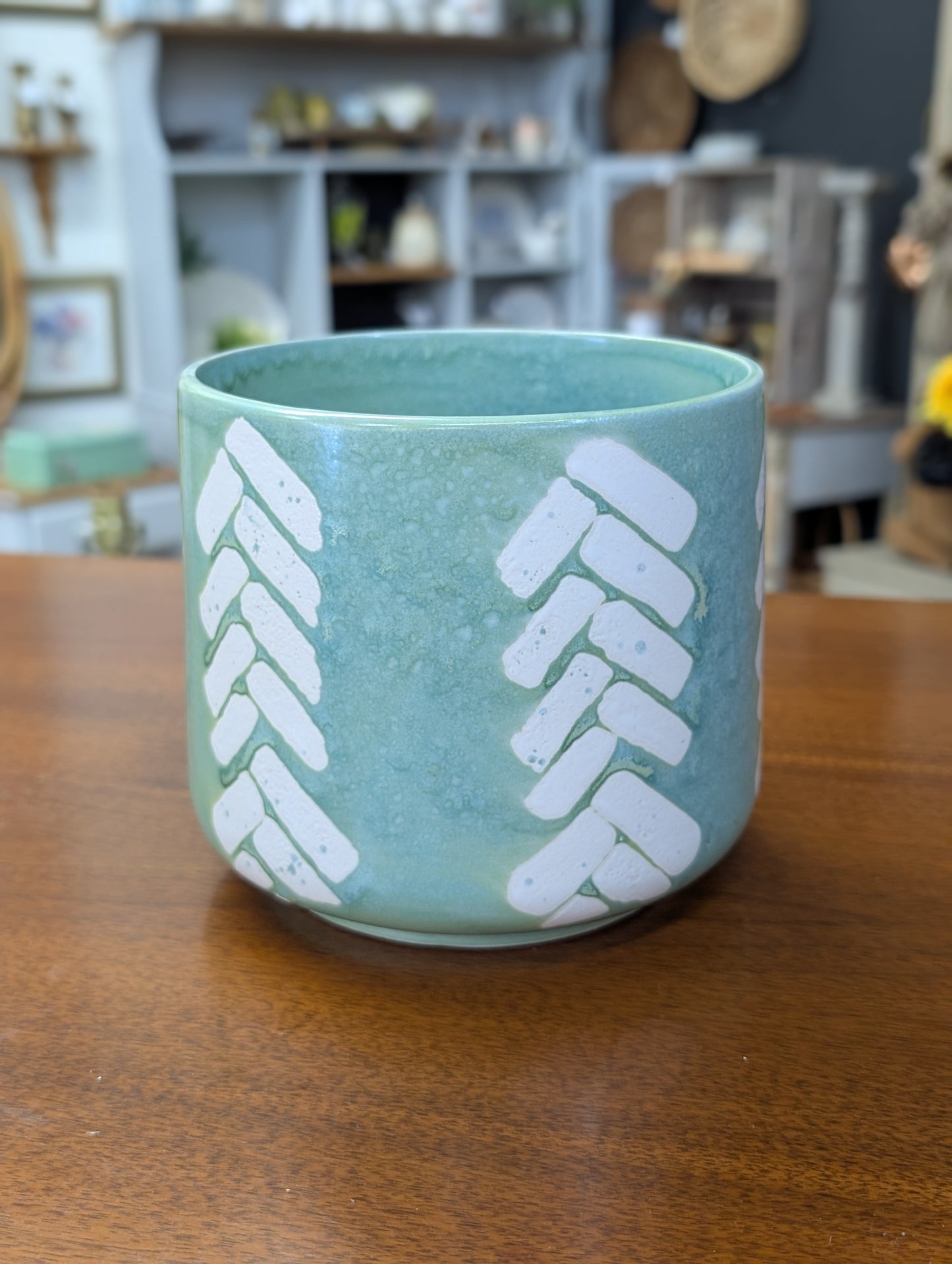 Teal pot