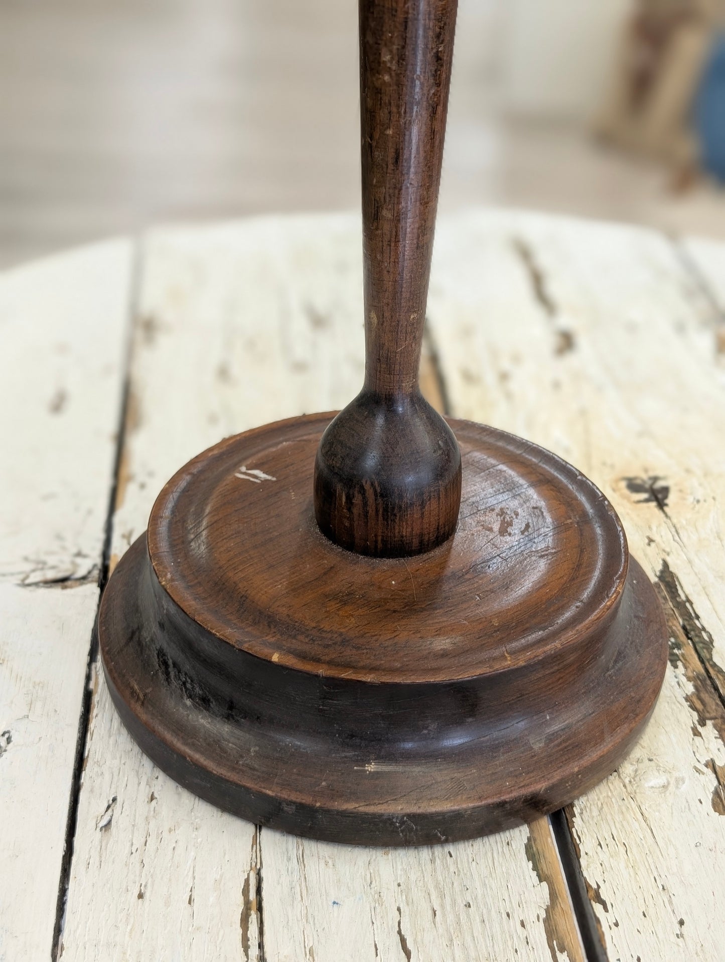 Brown candle stick holder