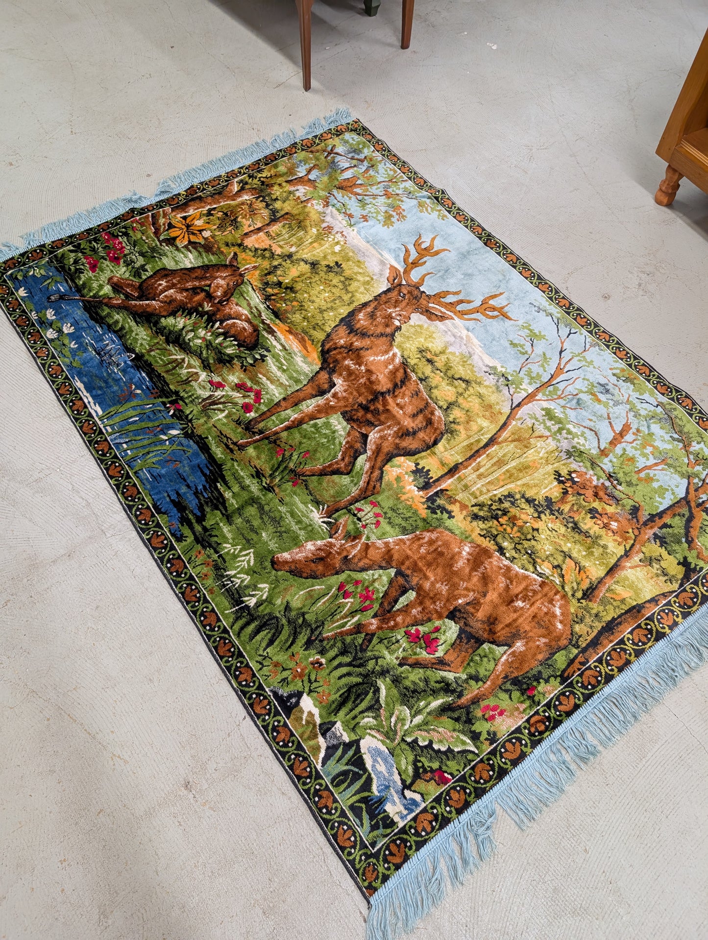 Deer in field tapestry