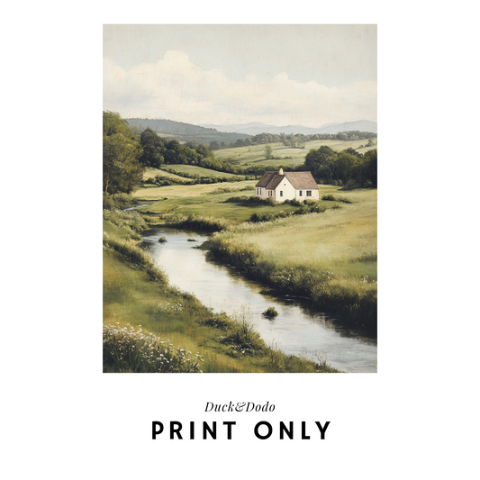 House on hill print