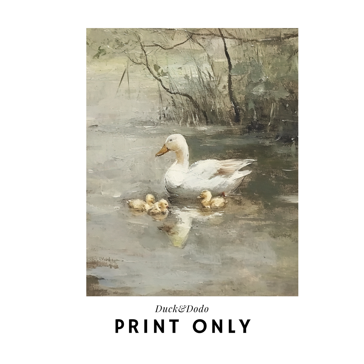 Scenery Print - Ducks in Lake