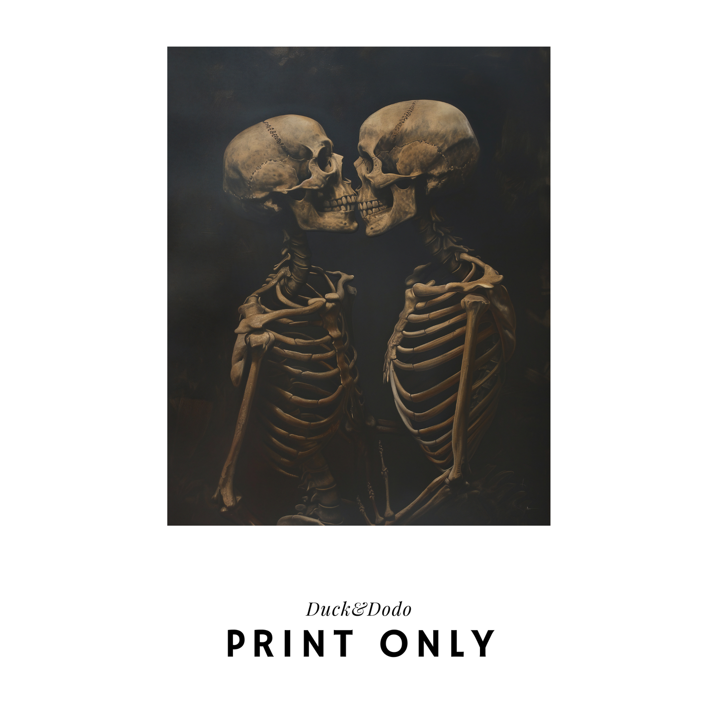 kissing skeletons