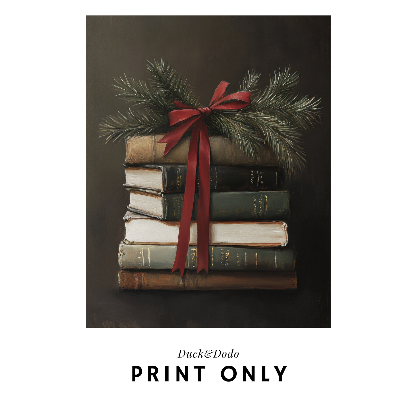 Red Velvet Book stack Print