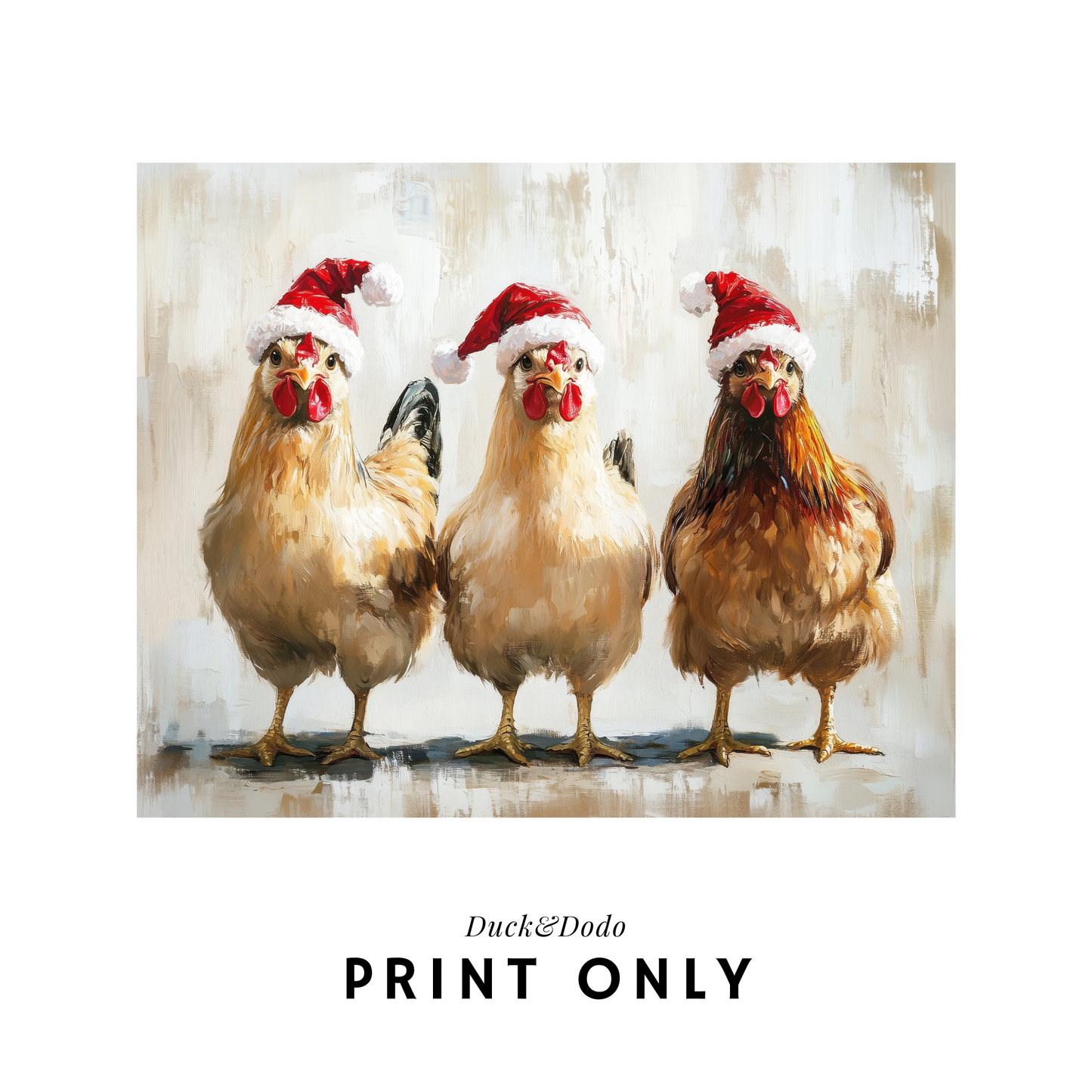 Festive Chicken Print