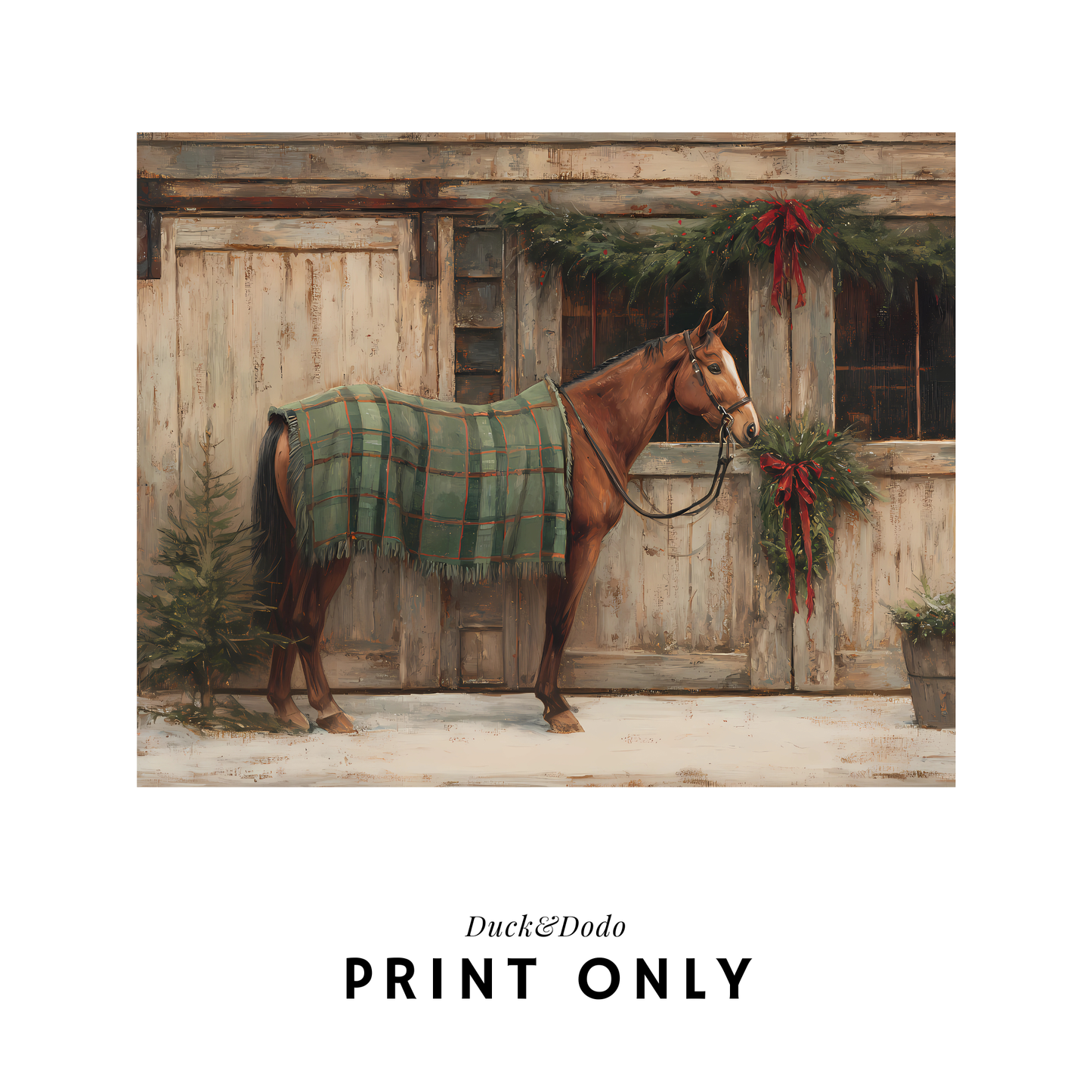 Holiday Horse Print