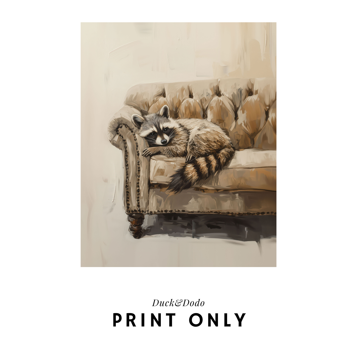 Sleeping Raccoon Print