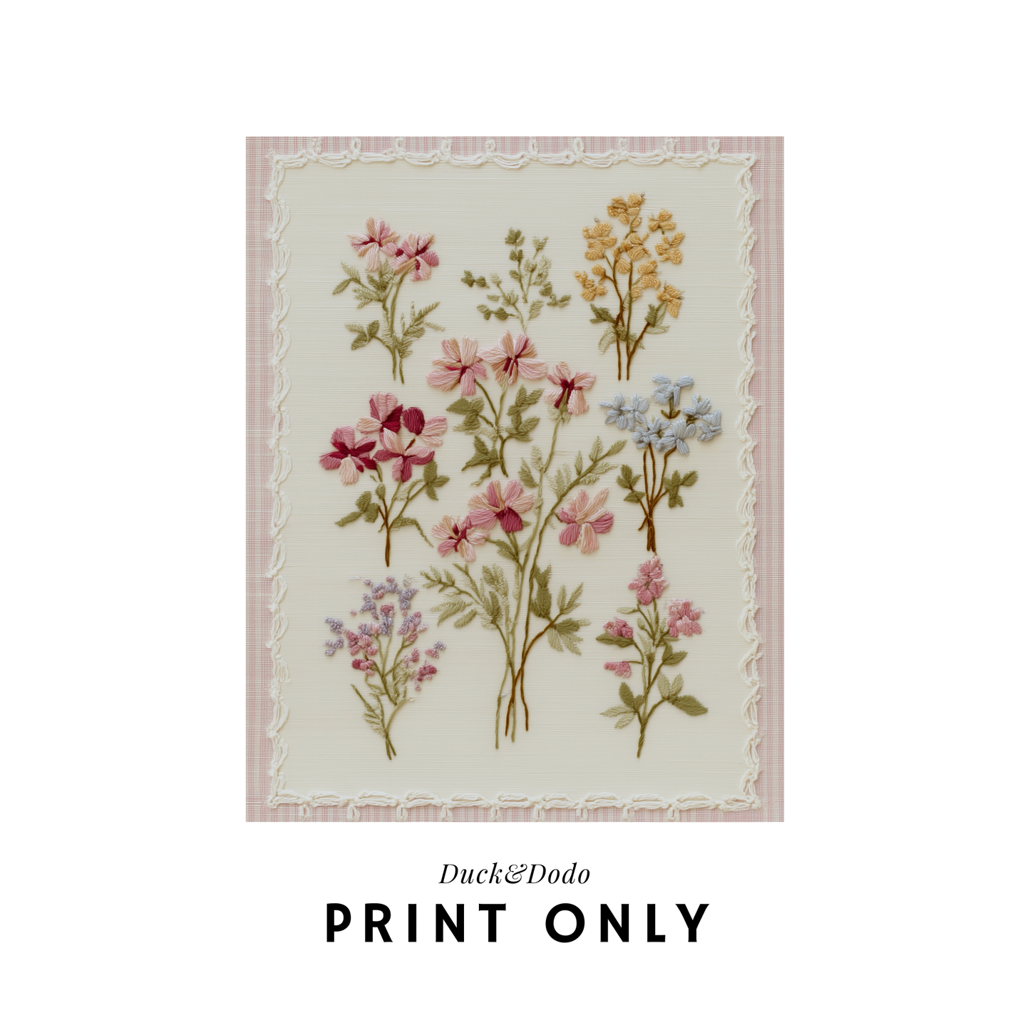 Flower Embroidery print