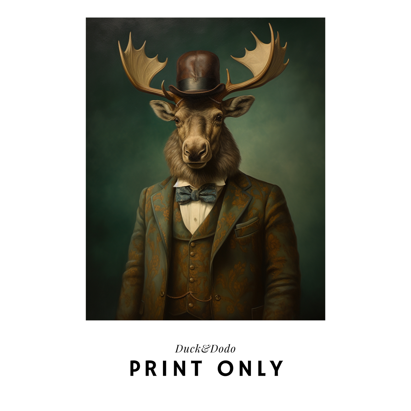 Mr. Moose Portrait Print