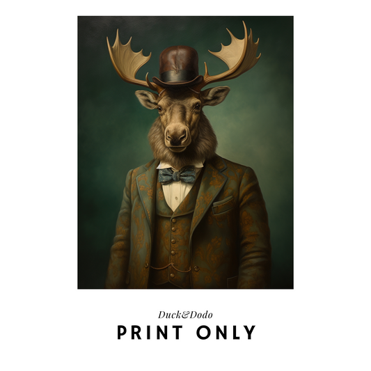 Mr. Moose Portrait Print